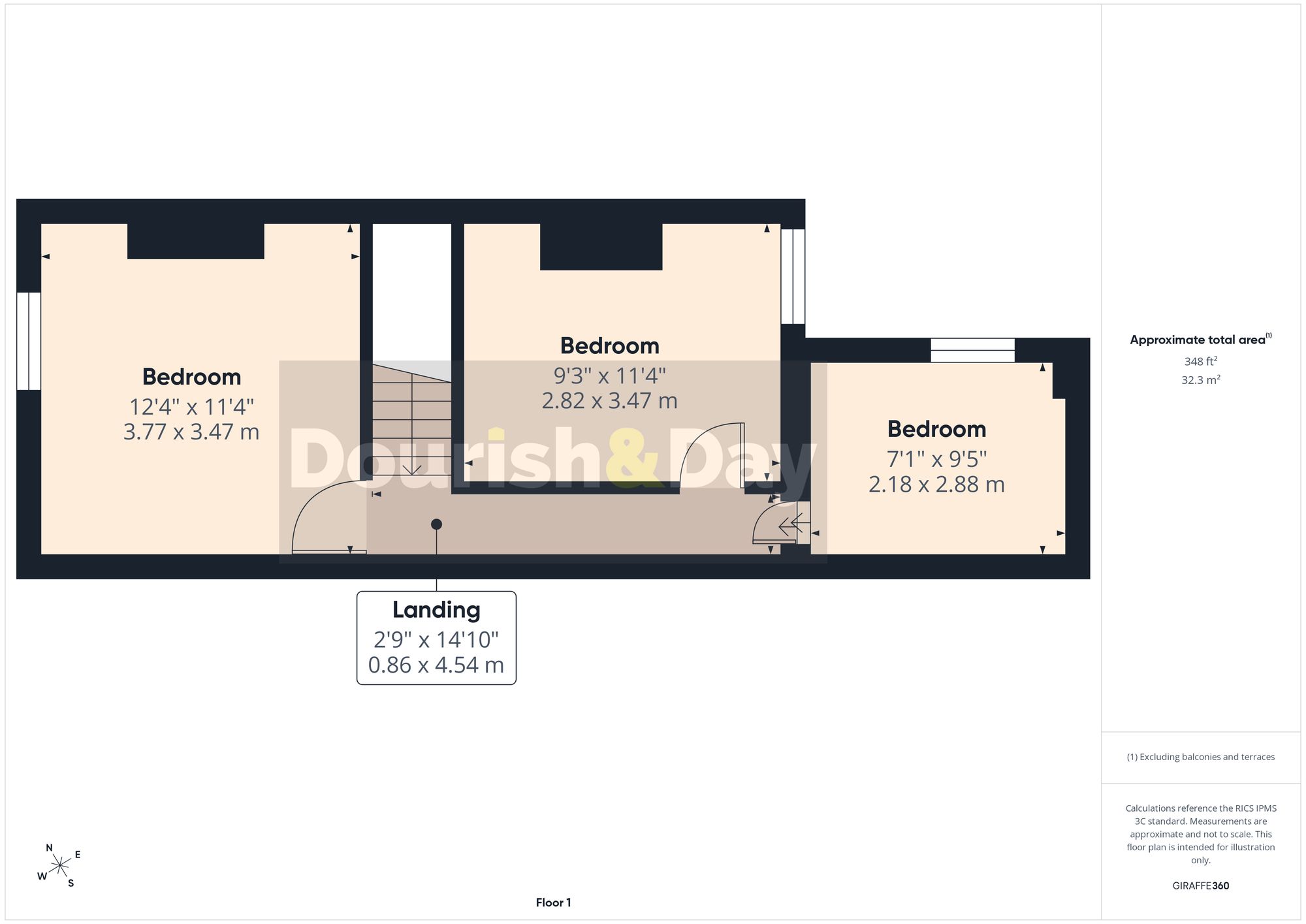 3 bed terraced house for sale in Jerningham Street, Stafford, ST16 - Property floorplan