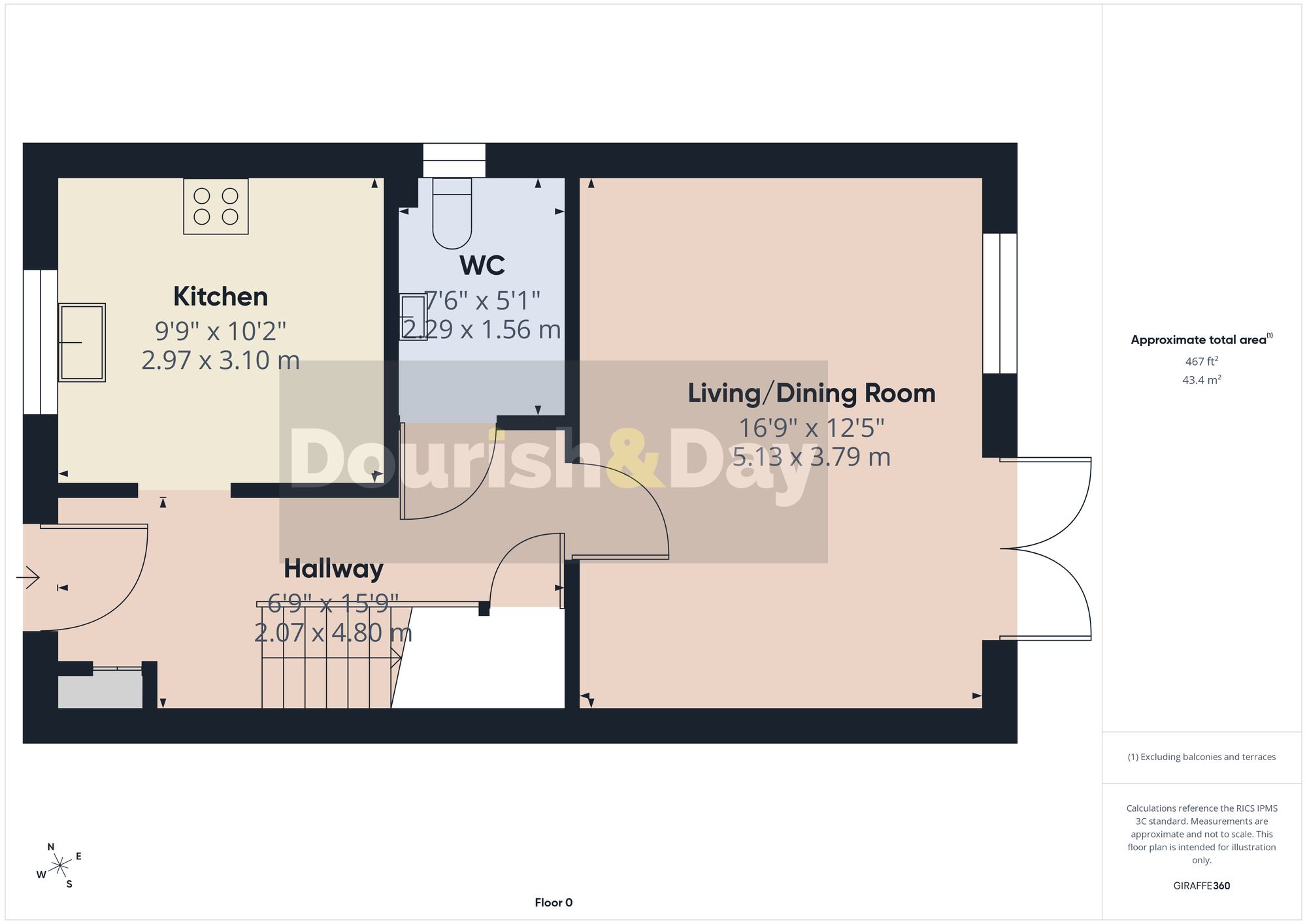 3 bed terraced house for sale in Heron Brook, Gnosall, ST20 - Property floorplan