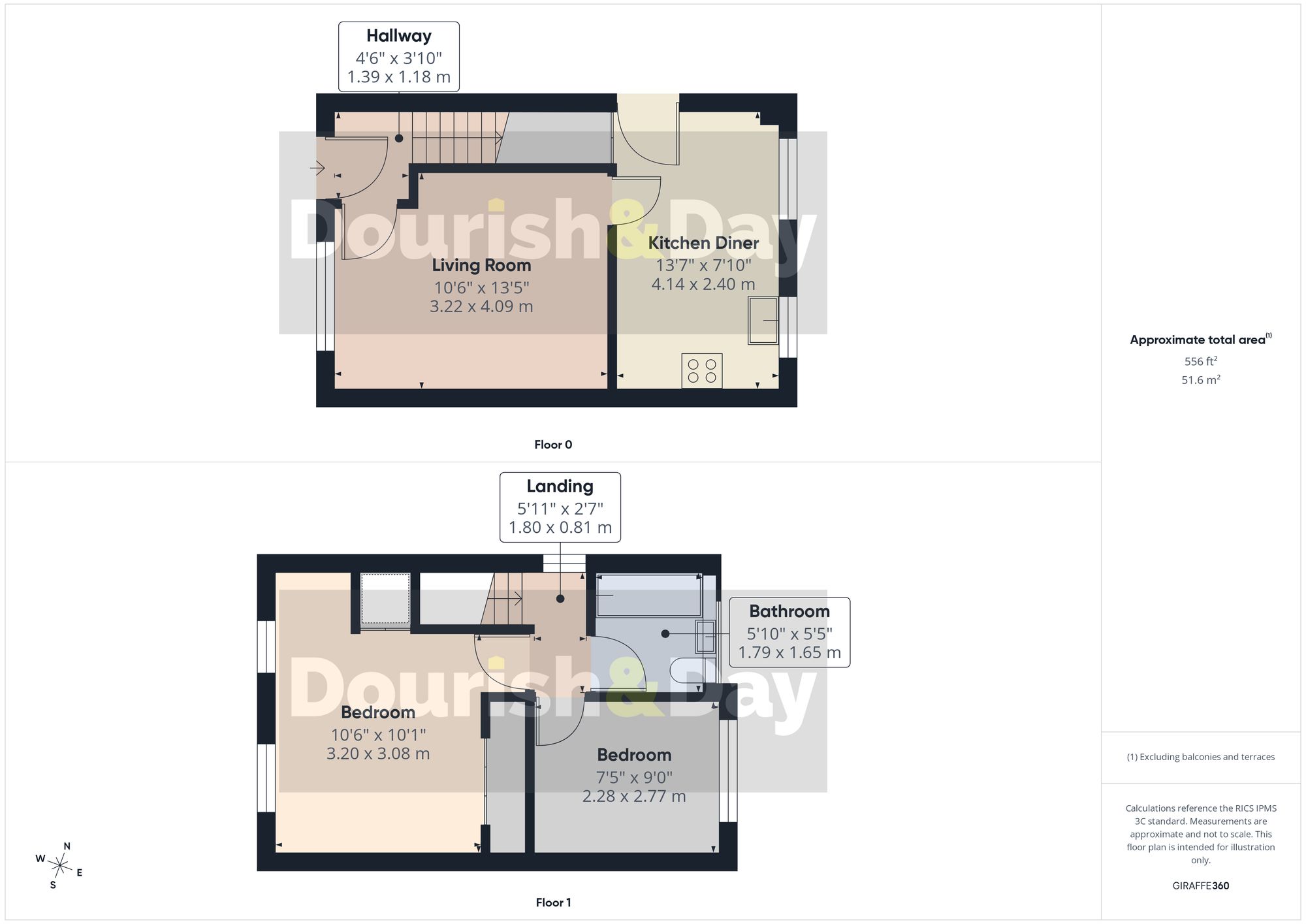 2 bed link detached house for sale in Whittingham Drive, Western Downs, Stafford, ST17 - Property floorplan
