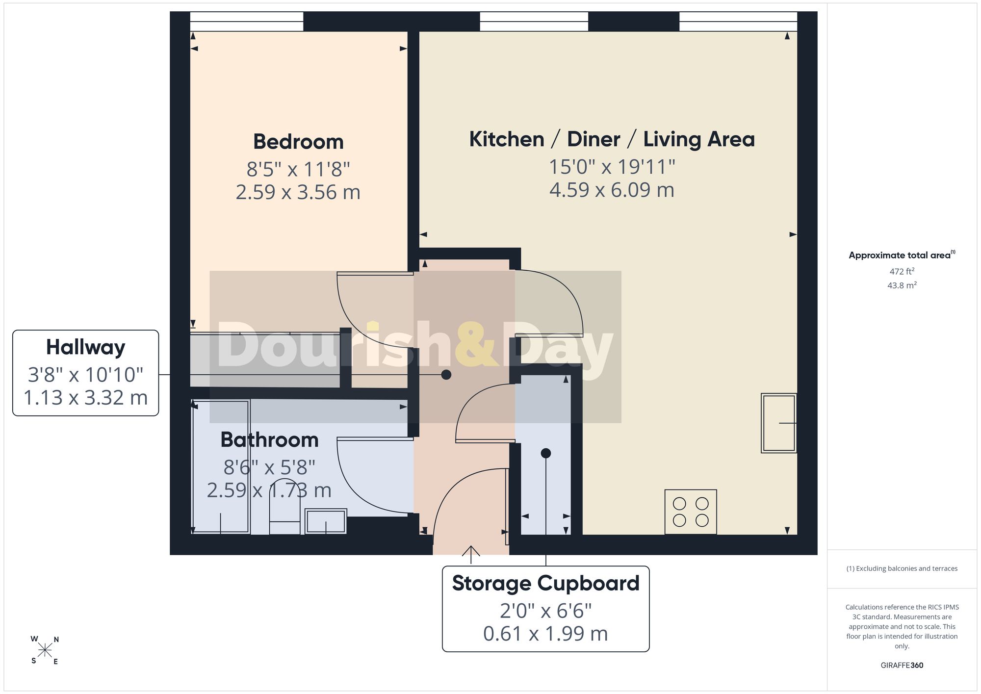 1 bed apartment for sale in St. Georges Parkway, Stafford, ST16 - Property floorplan