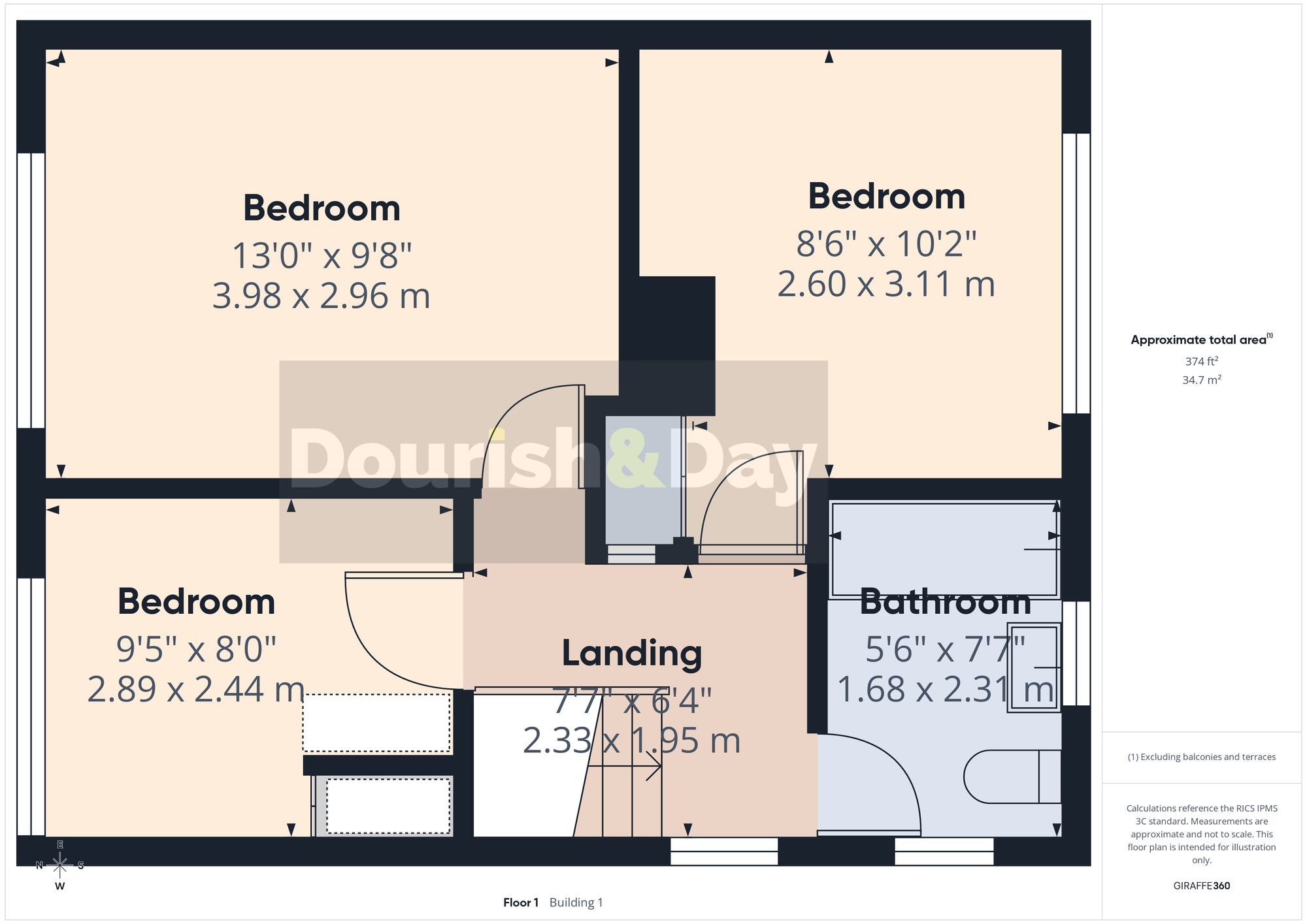 3 bed semi-detached house for sale in Swinburne Close, Stafford, ST17 - Property floorplan
