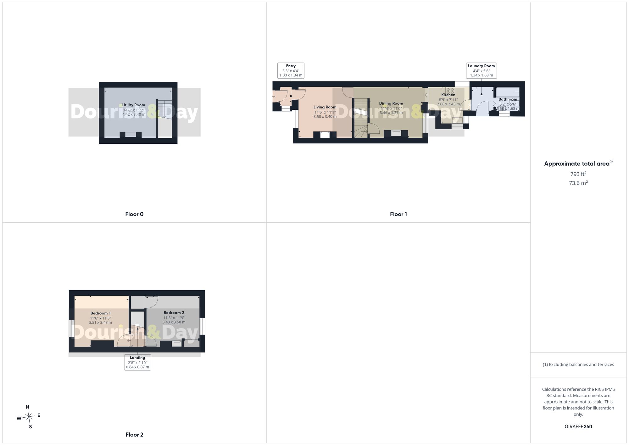 2 bed mid-terraced house to rent in Orchard Street, Stafford, ST17 - Property floorplan