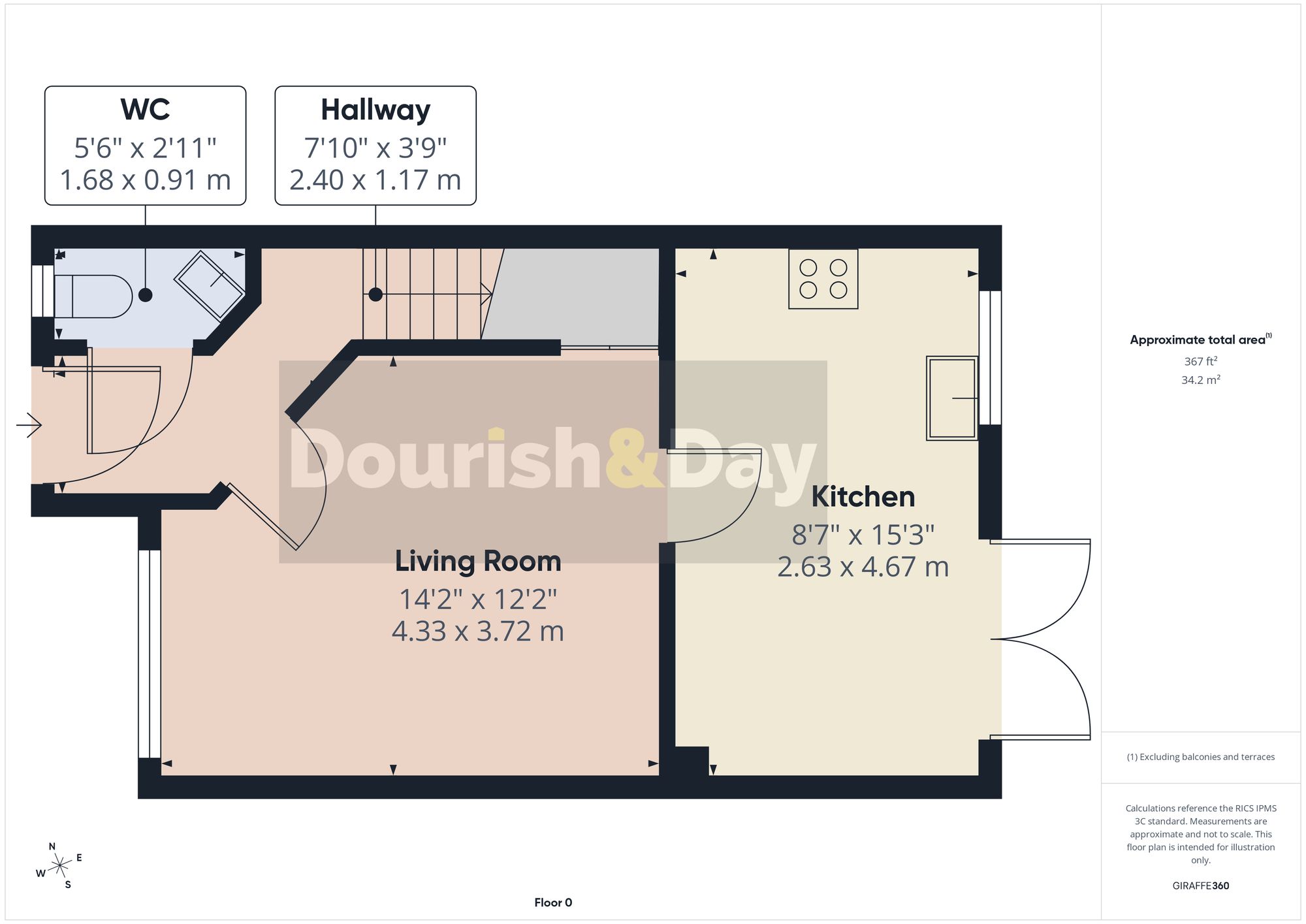 3 bed end of terrace house for sale in Fieldhouse Way, Stafford, ST17 - Property floorplan