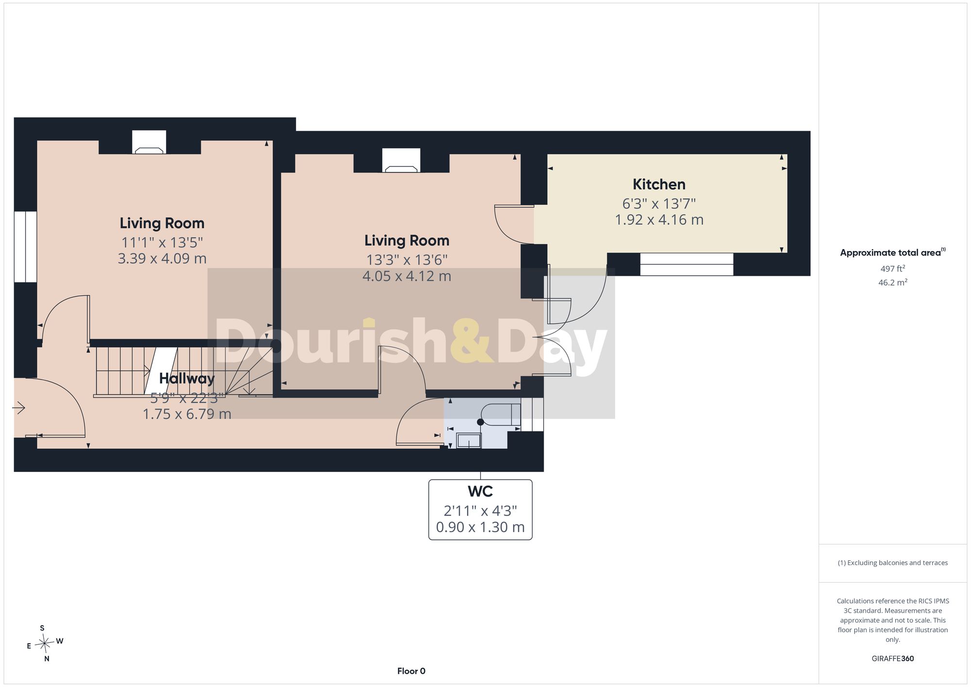 2 bed mid-terraced house for sale in Telegraph Street, Stafford, ST17 - Property floorplan