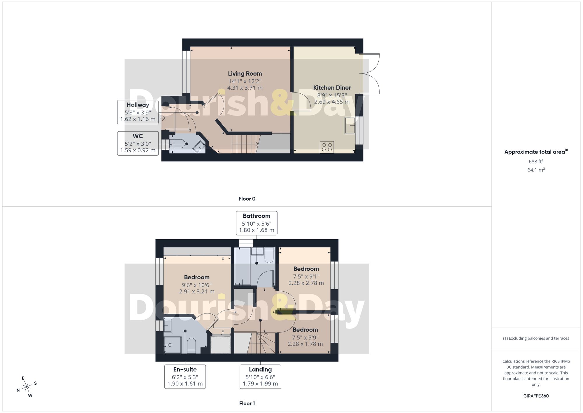 3 bed semi-detached house for sale in Fieldhouse Way, Stafford, ST17 - Property floorplan