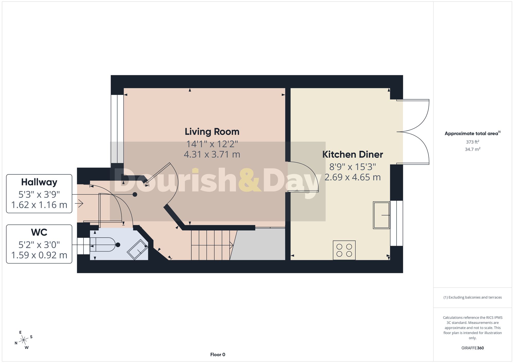 3 bed semi-detached house for sale in Fieldhouse Way, Stafford, ST17 - Property floorplan