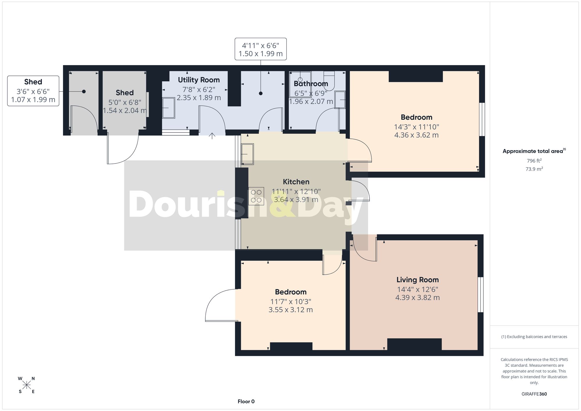 2 bed flat for sale in Talbot Road, Stafford, ST17 - Property floorplan