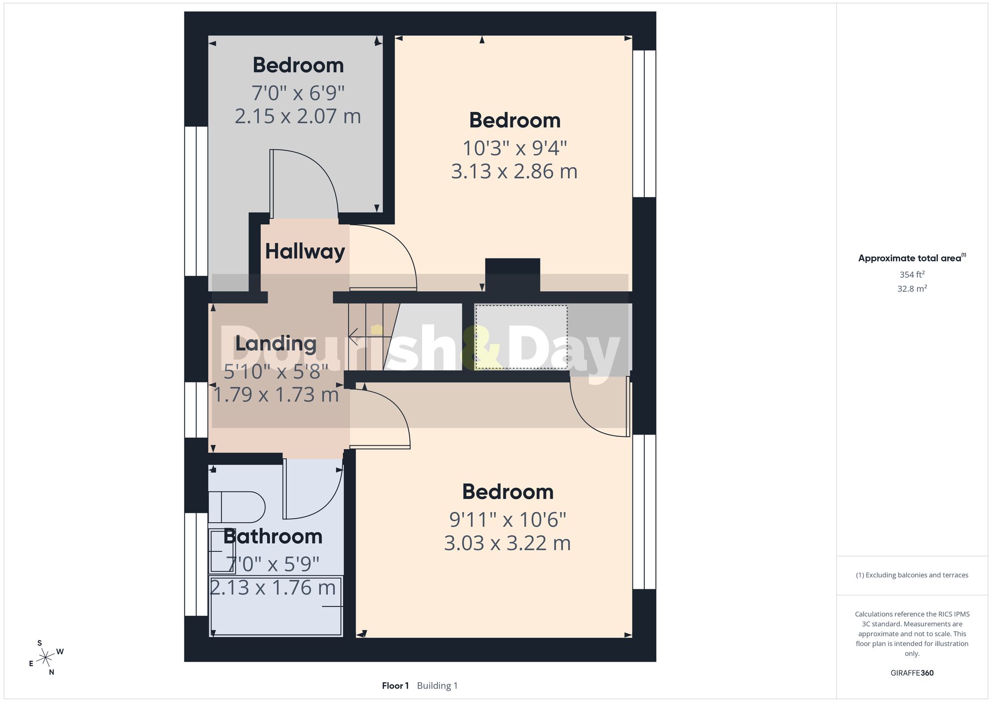 3 bed terraced house for sale in Fallowfield Close, Penkridge, ST19 - Property floorplan