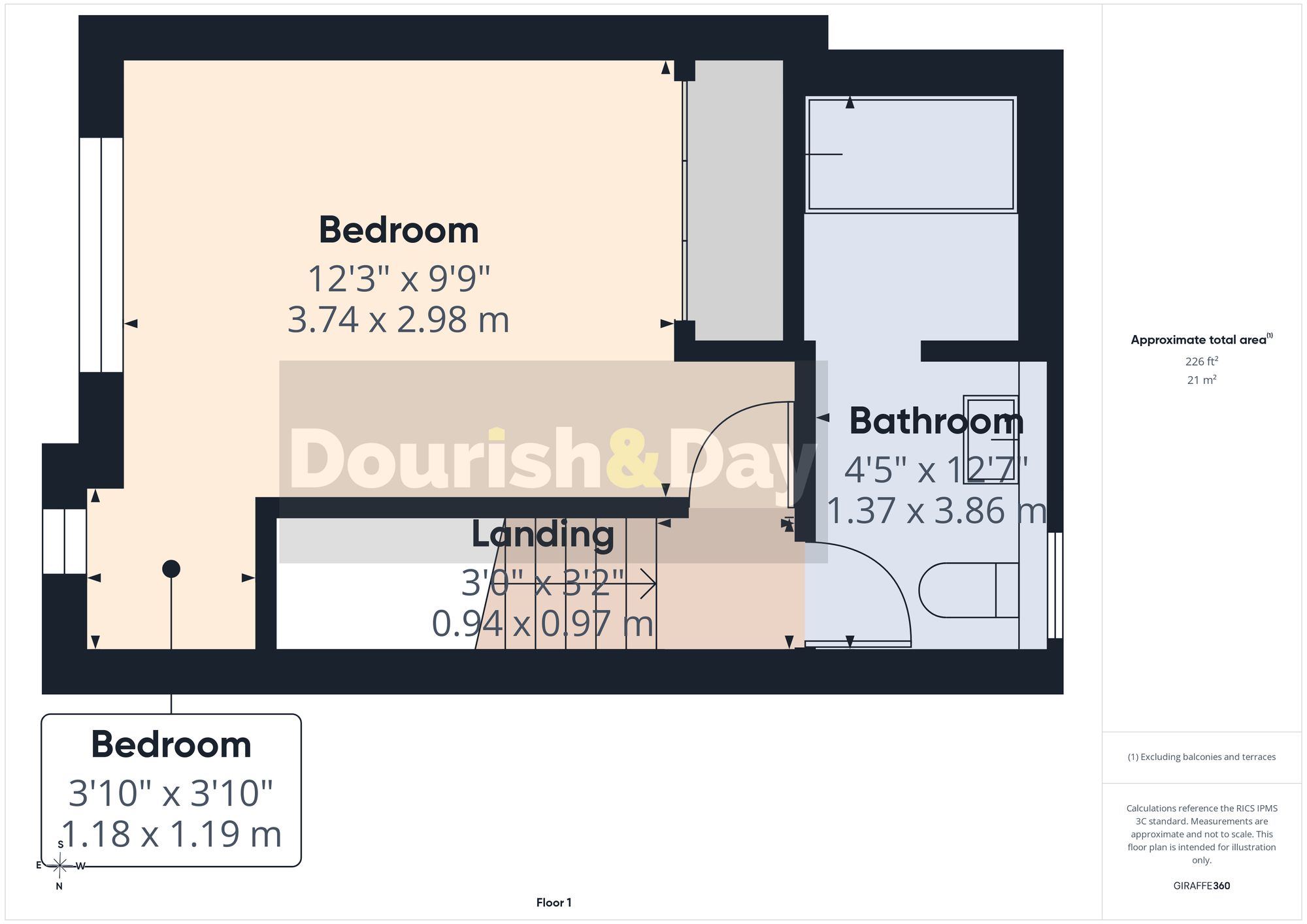 1 bed terraced house for sale in Tudor Close, Market Drayton, TF9 - Property floorplan