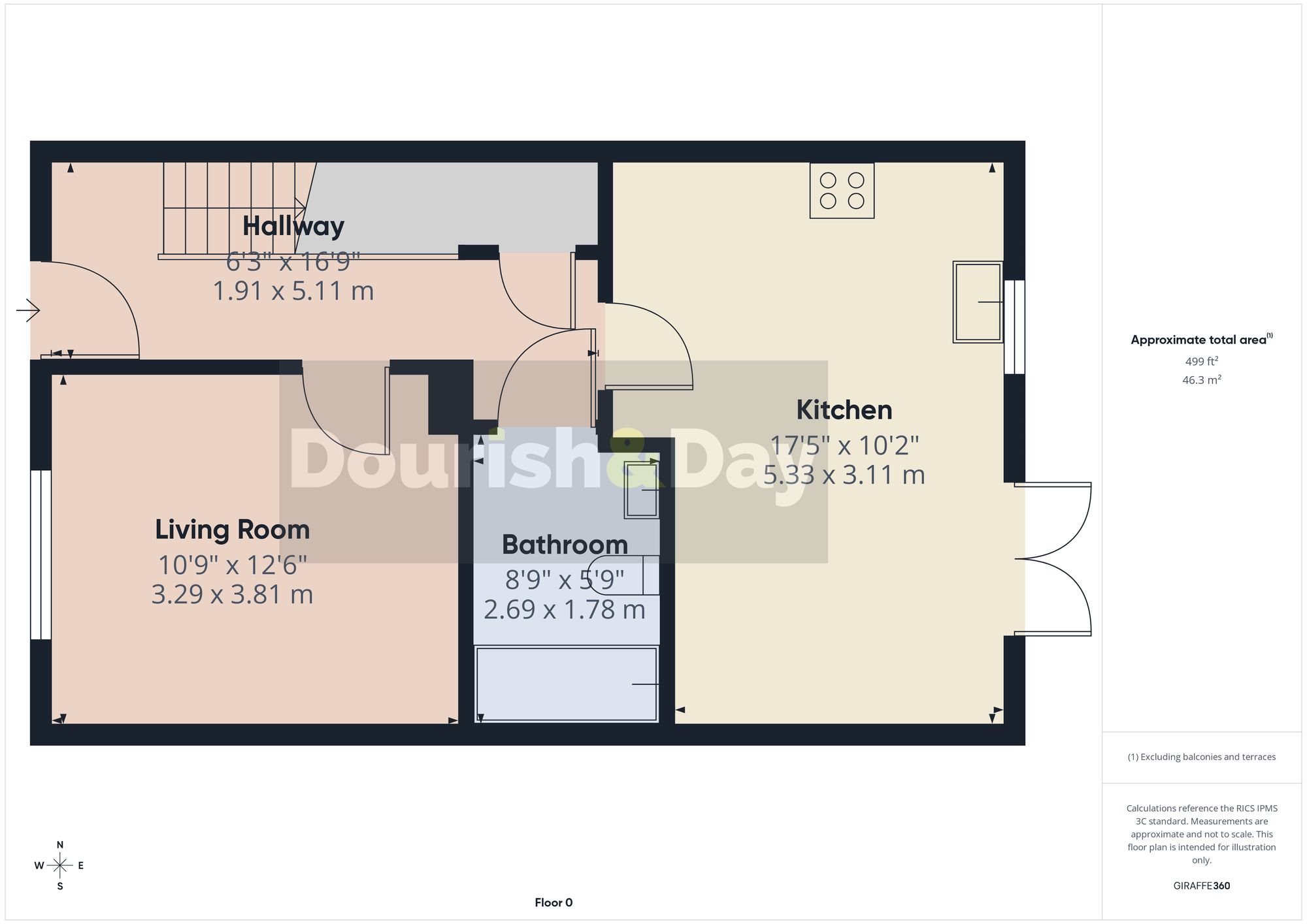1 bed end of terrace house for sale in Tempest Drive, Penkridge, ST19 - Property floorplan
