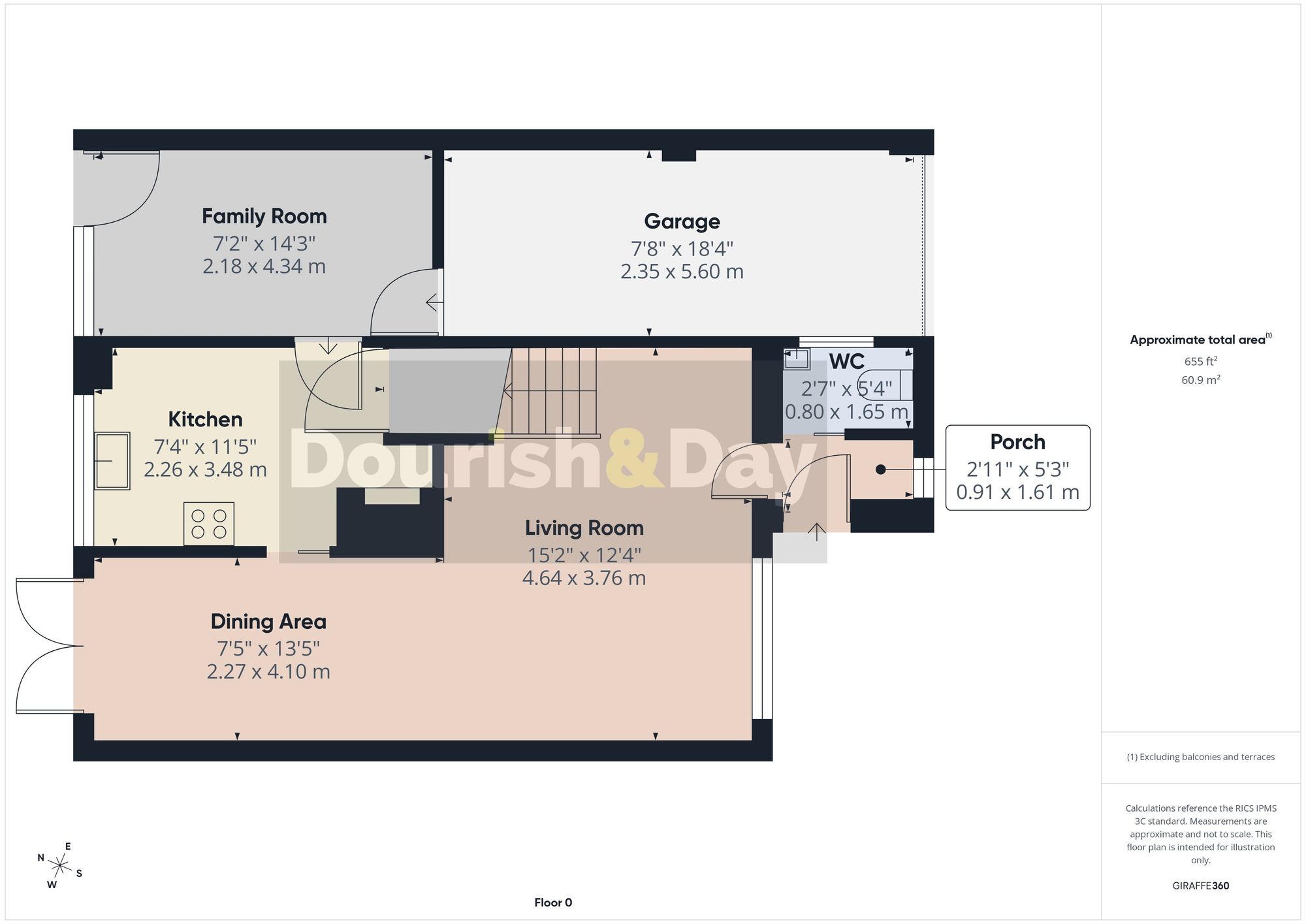 3 bed semi-detached house for sale in Prescott Drive, Penkridge, ST19 - Property floorplan