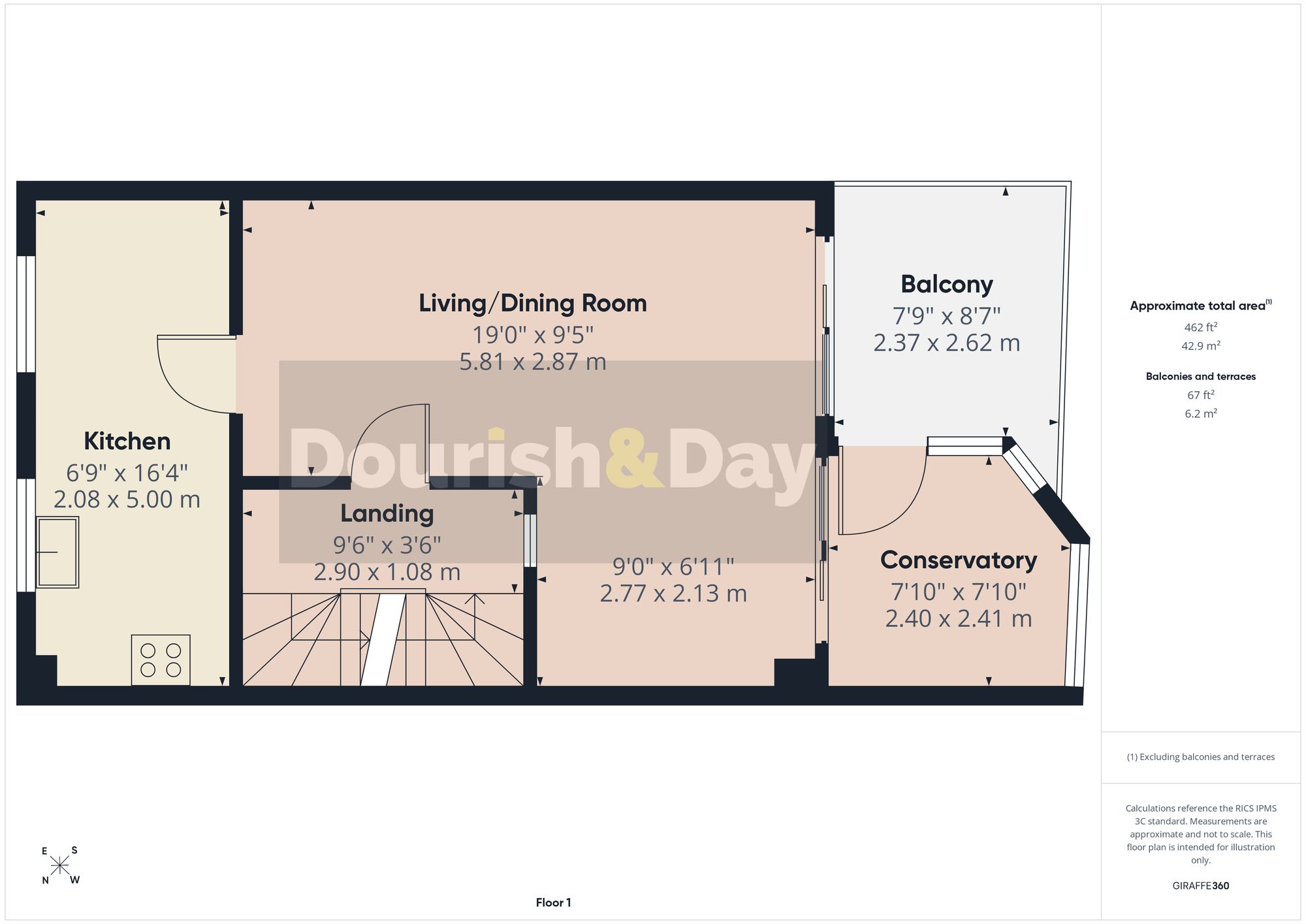 3 bed terraced house for sale in Waterside Court, Gnosall, ST20 - Property floorplan