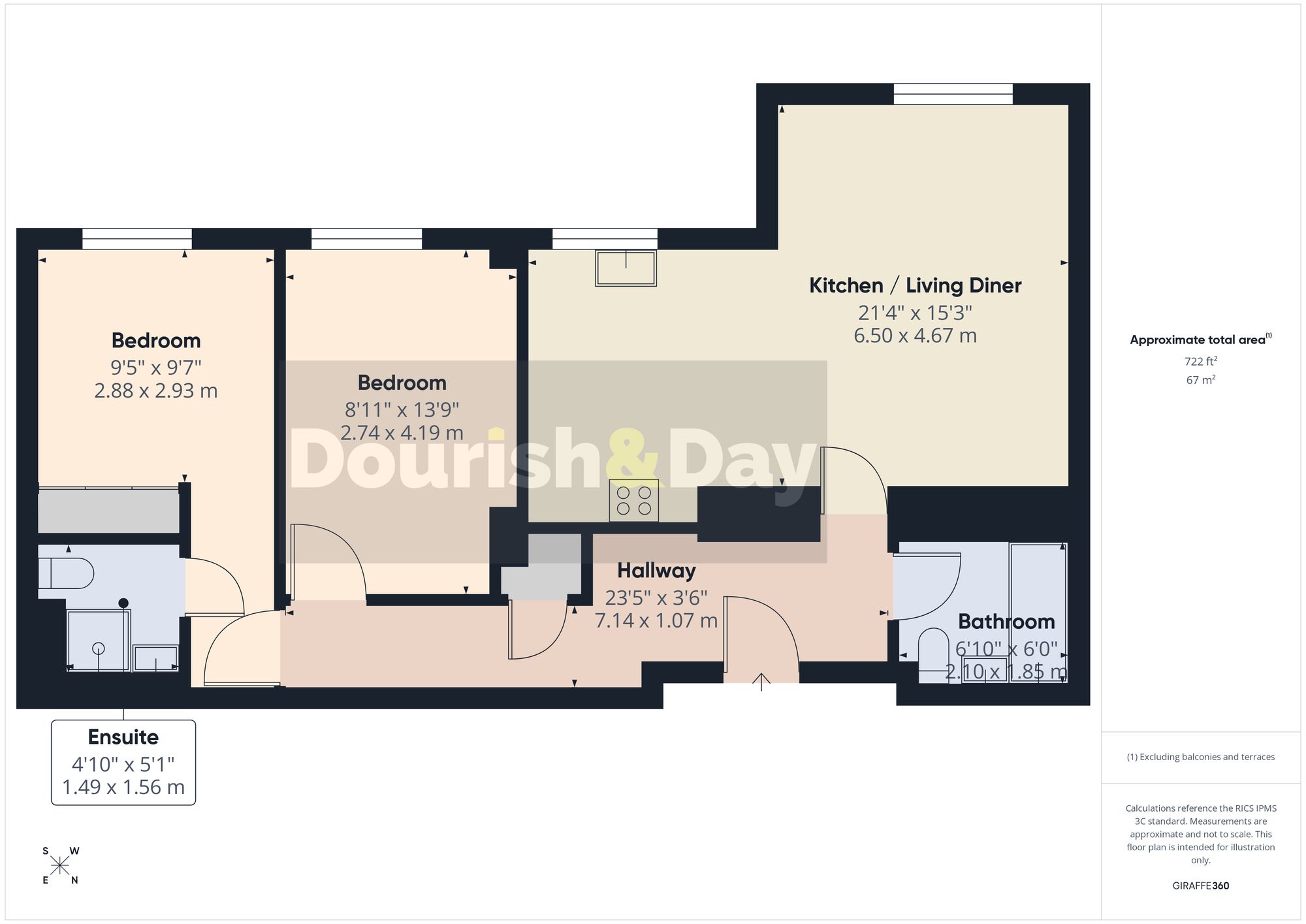 2 bed apartment for sale in St. Georges Parkway, Stafford, ST16 - Property floorplan