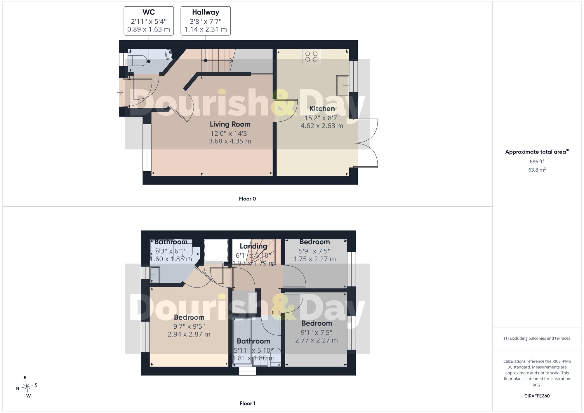 3 bed semi-detached house to rent in Fieldhouse Way, Stafford, ST17 - Property floorplan
