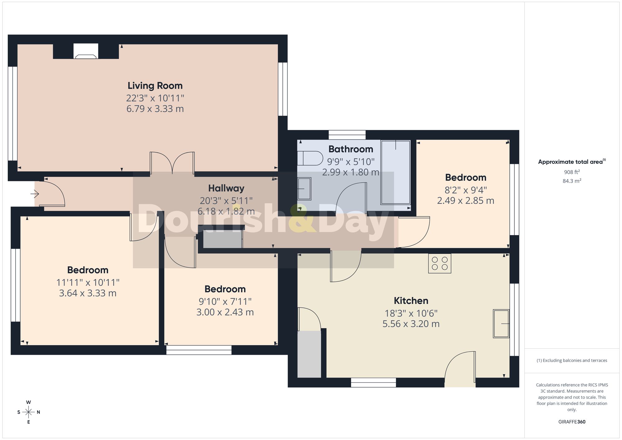 3 bed semi-detached house for sale in Market Drayton Road, Loggerheads, TF9 - Property floorplan