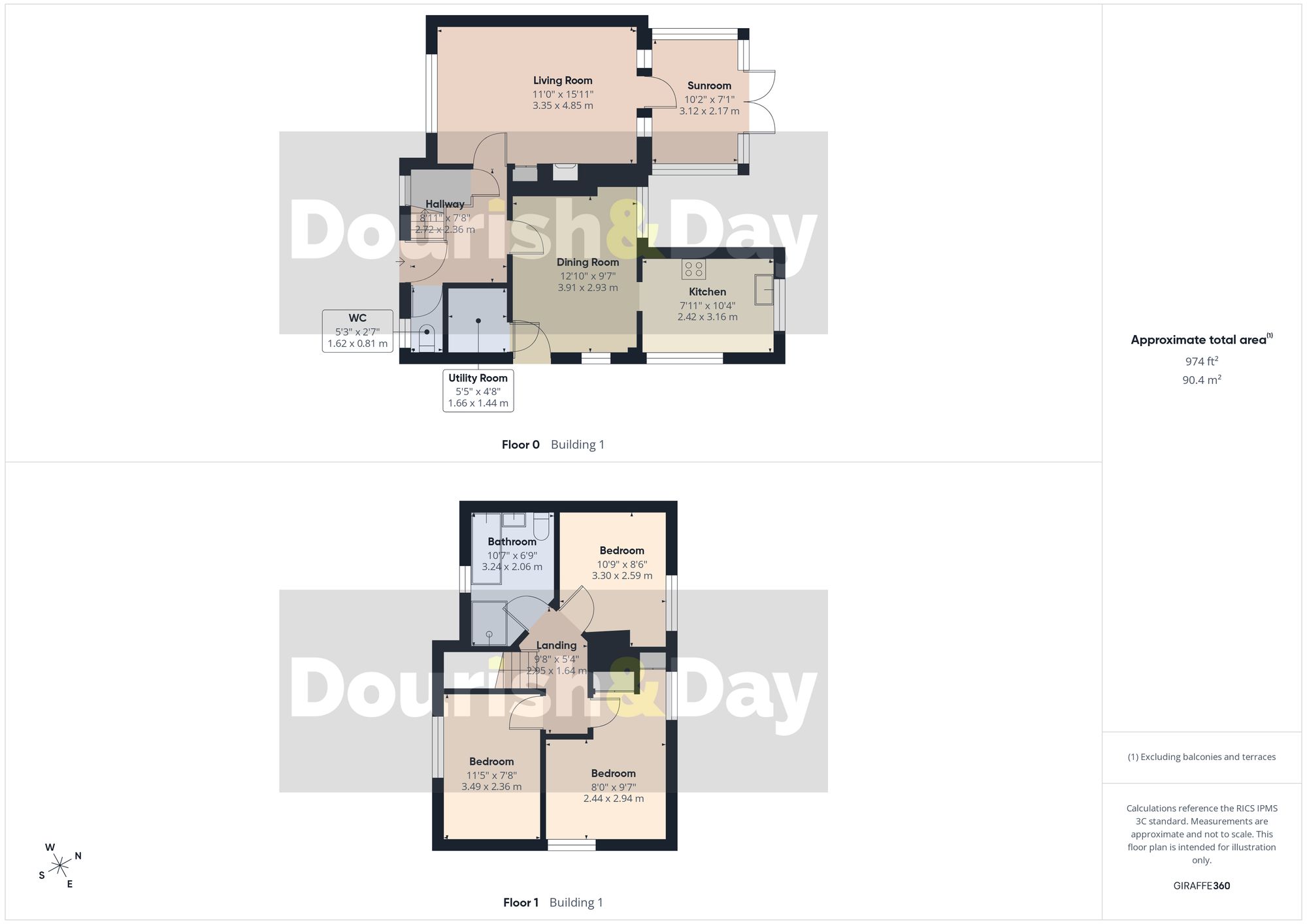 3 bed semi-detached house for sale in Manor Square, Stafford, ST17 - Property floorplan