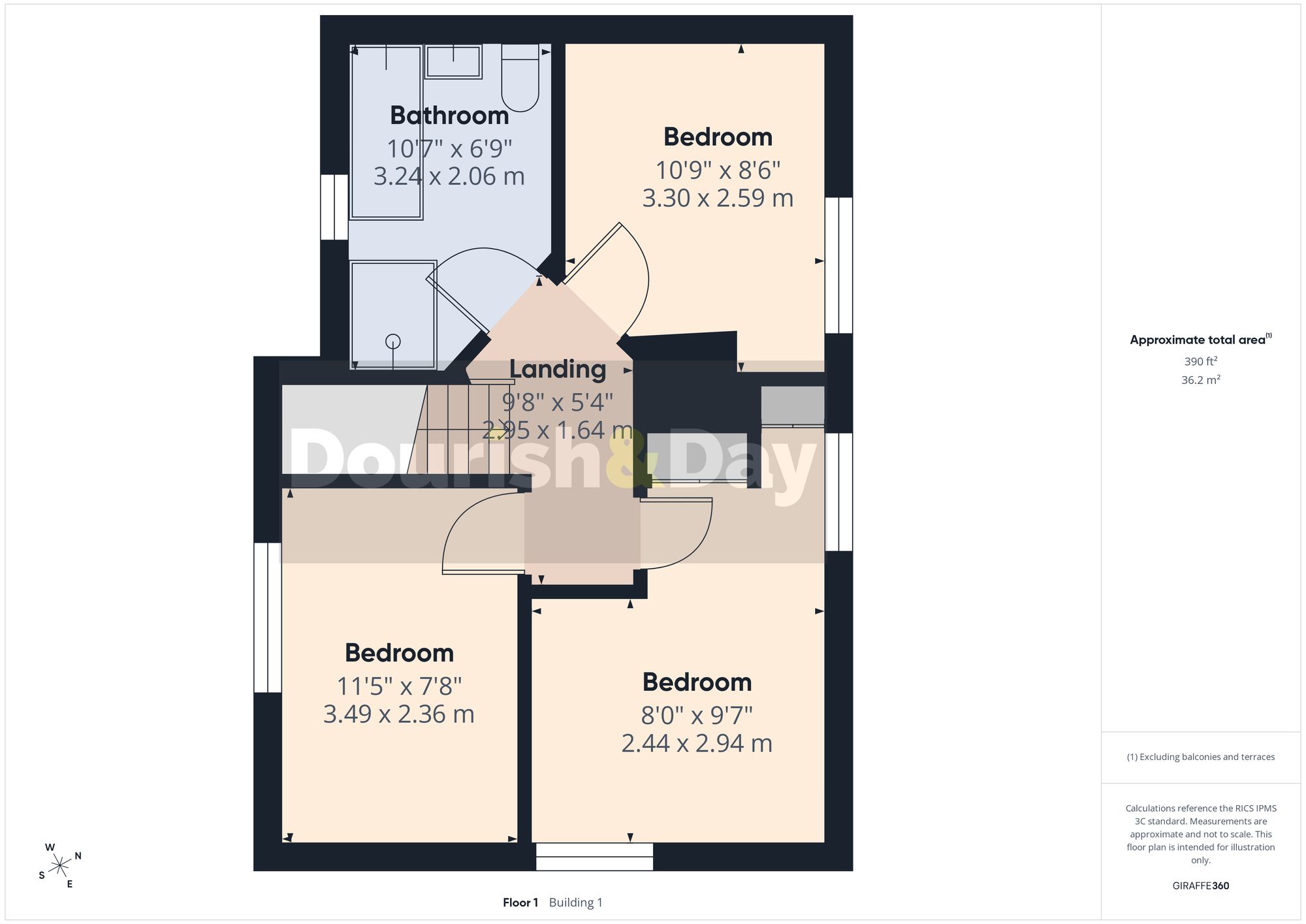 3 bed semi-detached house for sale in Manor Square, Stafford, ST17 - Property floorplan