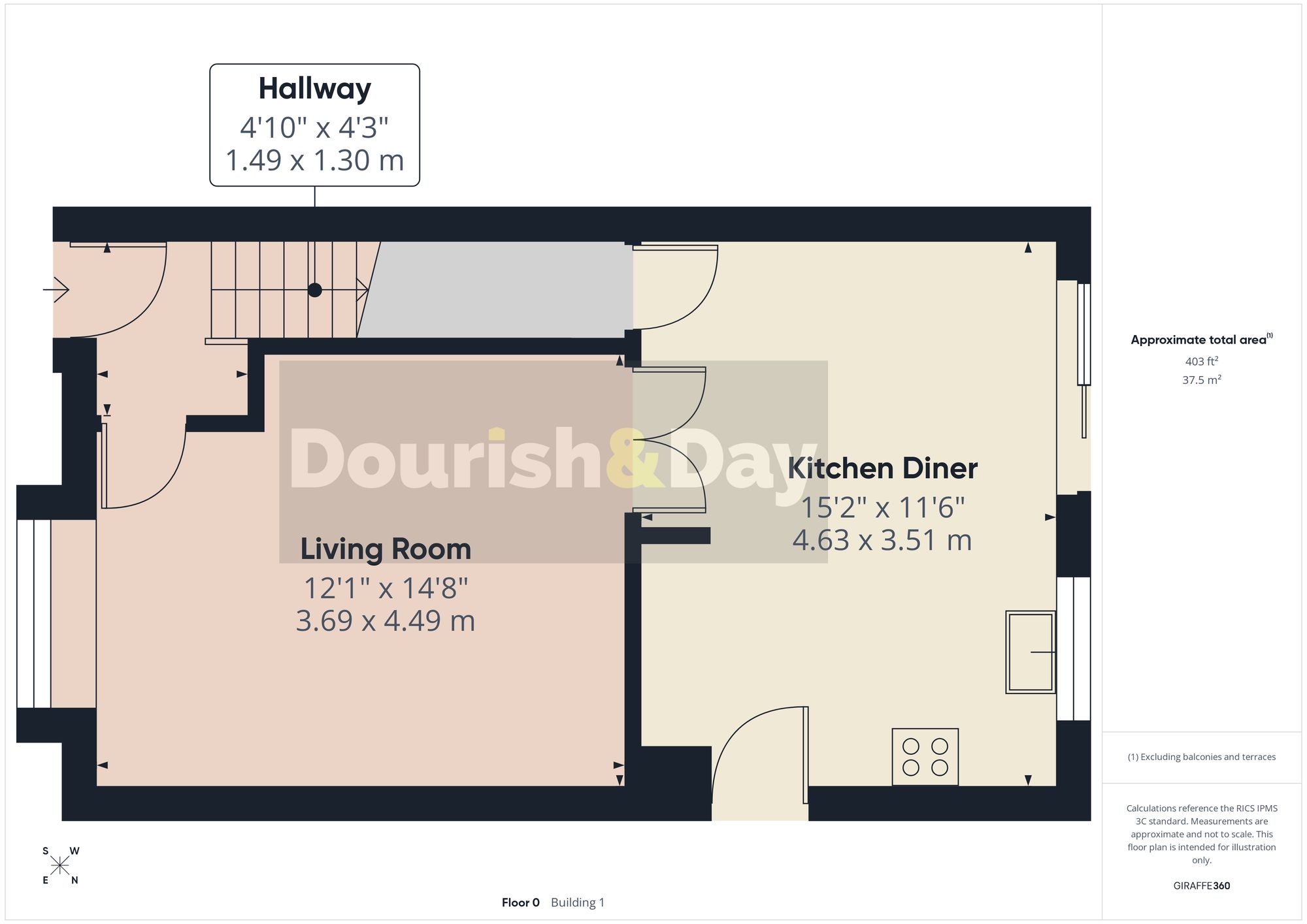 3 bed link detached house for sale in Delamere Lane, Stafford, ST17 - Property floorplan