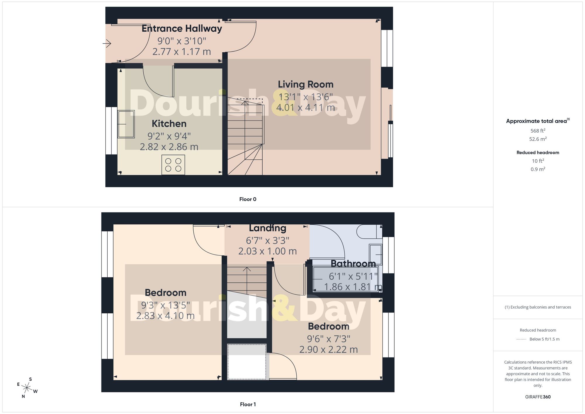 2 bed terraced house for sale in Quantico Close, Stafford, ST17 - Property floorplan