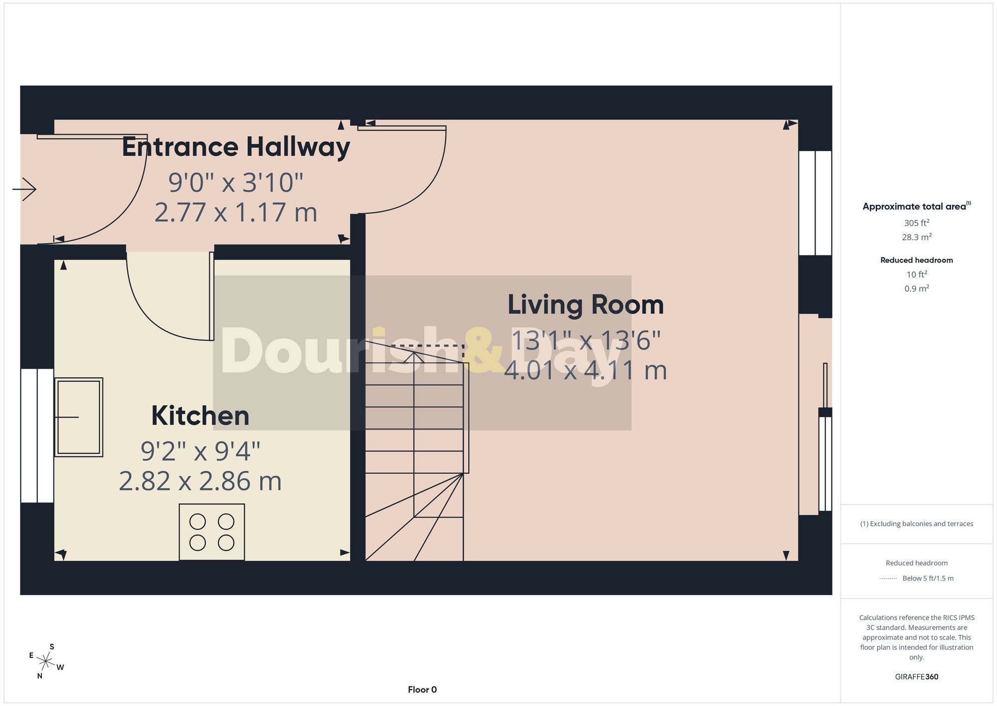2 bed terraced house for sale in Quantico Close, Stafford, ST17 - Property floorplan