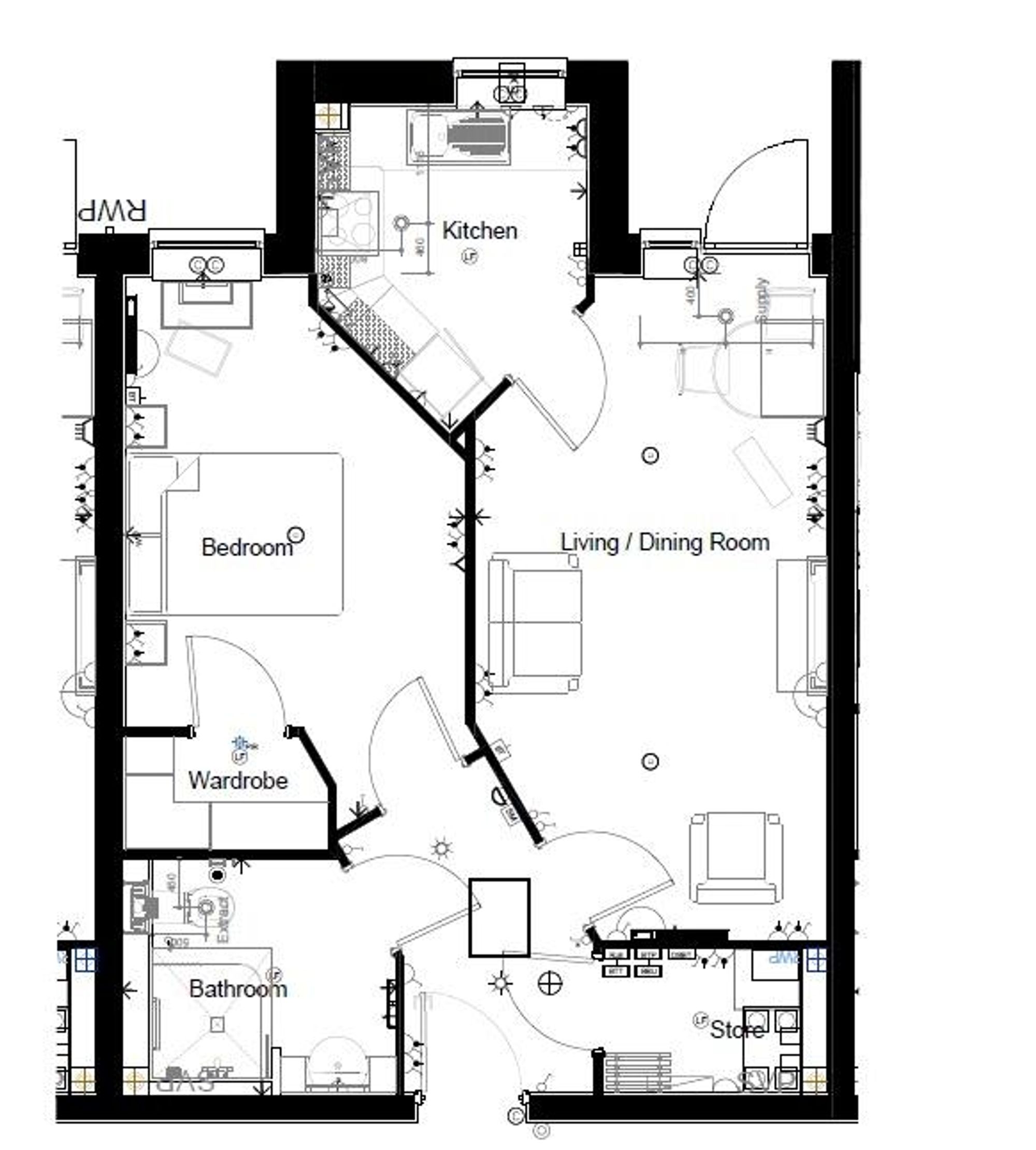 1 bed to rent in Kingsway, Stafford, ST16 - Property floorplan