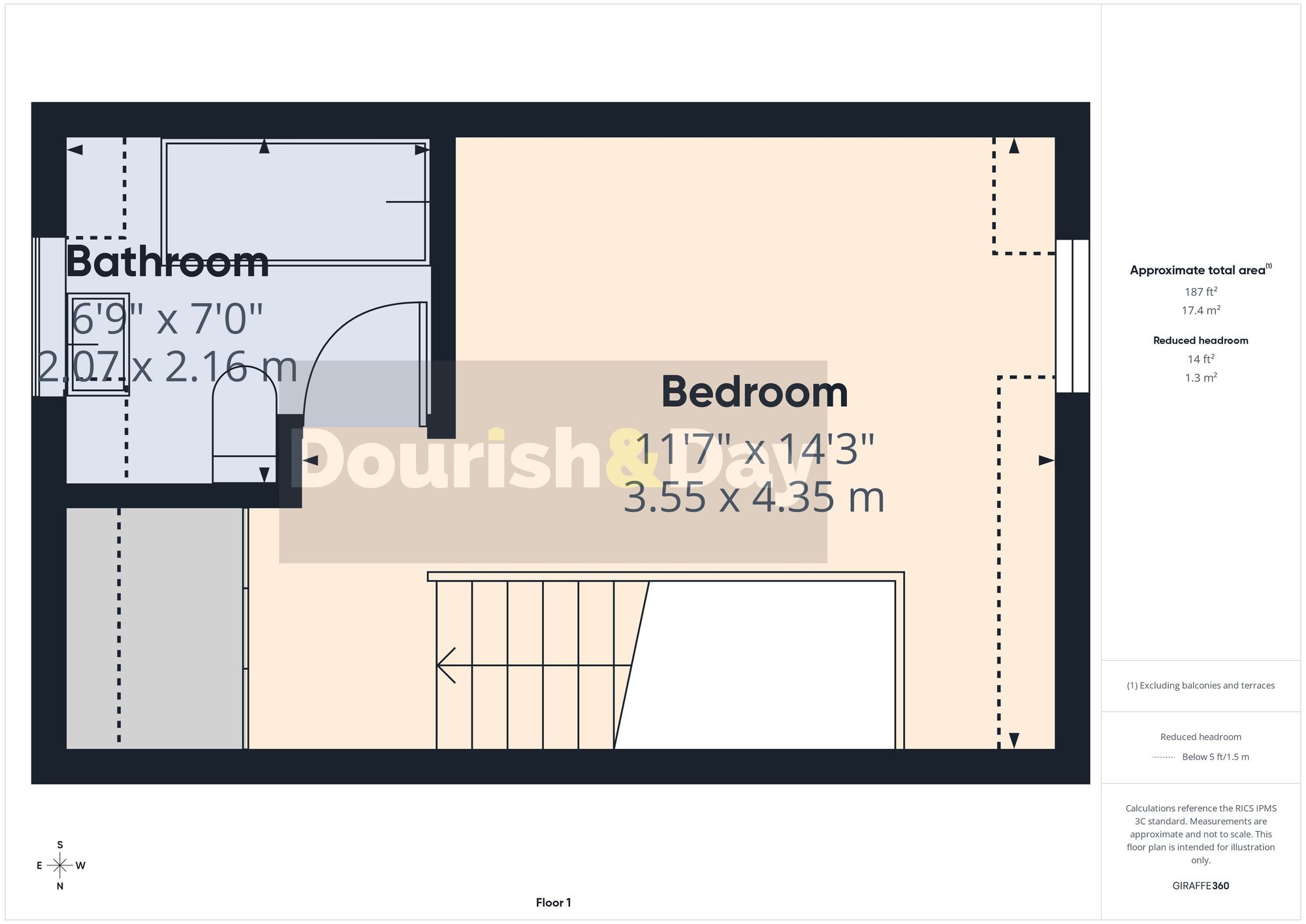 1 bed mid-terraced house for sale in Beaconside Close, Stafford, ST16 - Property floorplan