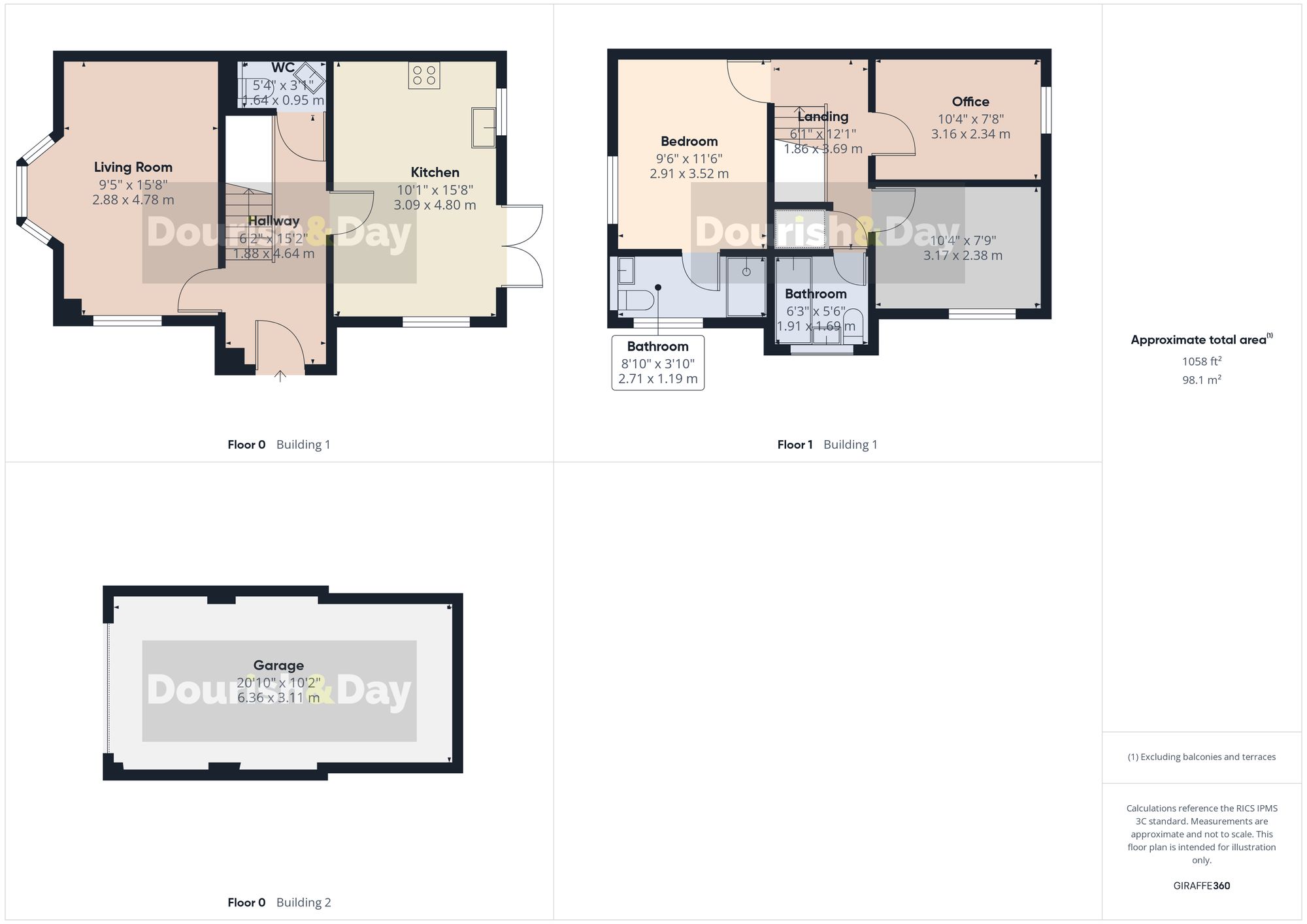 3 bed detached house for sale in Hornbeam Way, Stafford, ST17 - Property floorplan