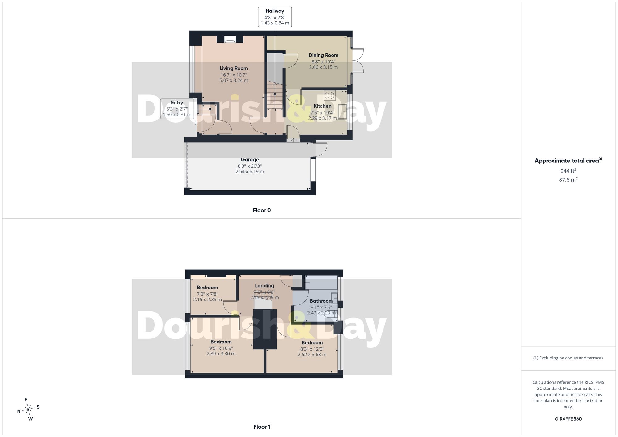 3 bed semi-detached house for sale in Kestrel Close, Stafford, ST17 - Property floorplan