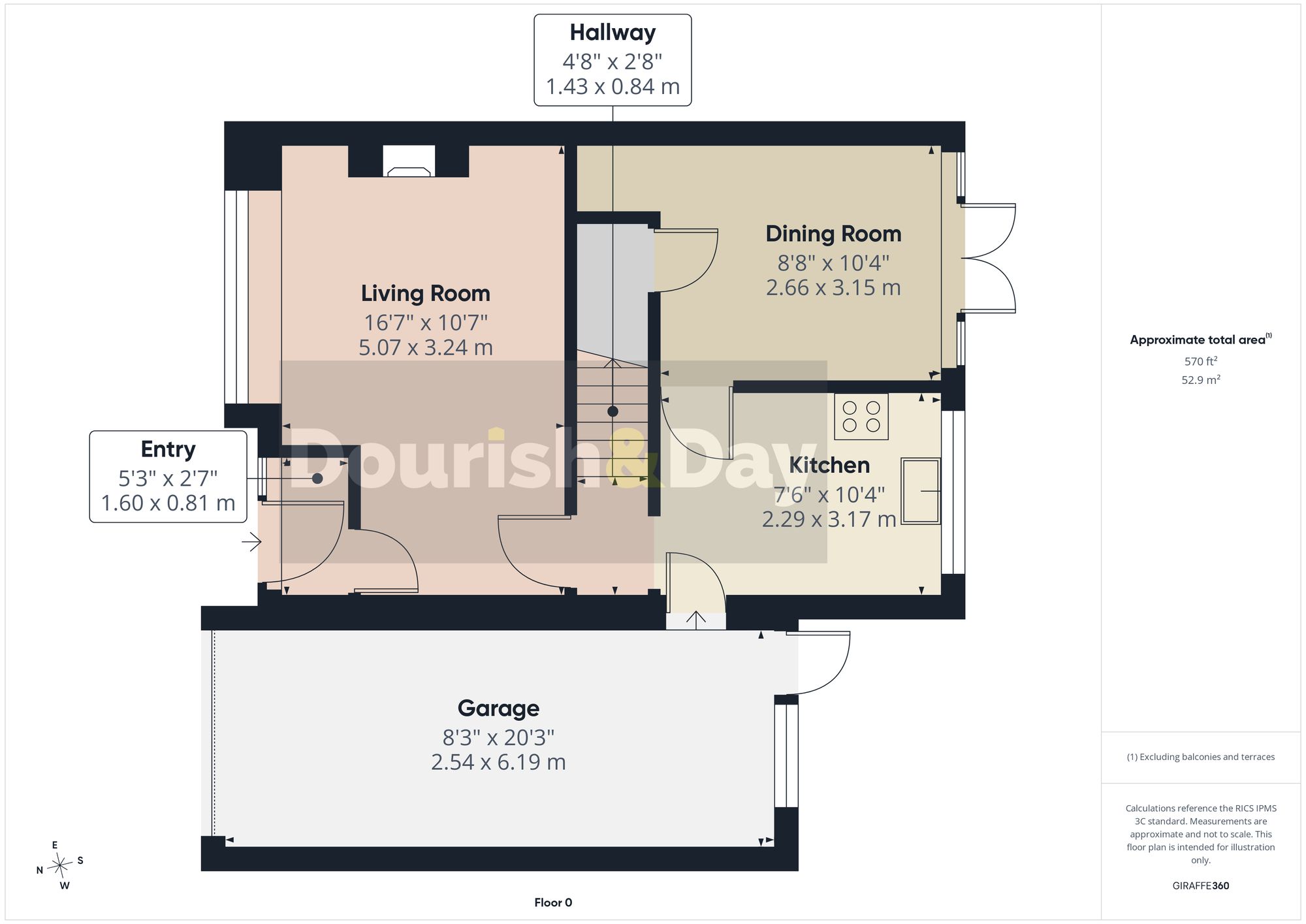 3 bed semi-detached house for sale in Kestrel Close, Stafford, ST17 - Property floorplan