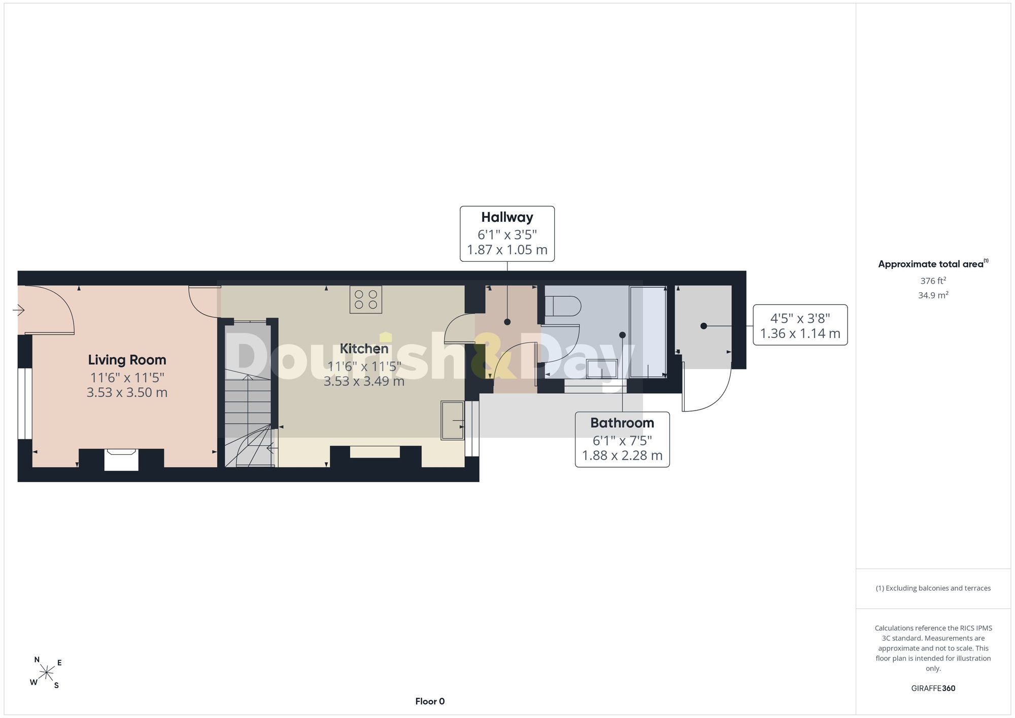 2 bed terraced house for sale in Albany Road, Stoke-On-Trent, ST4 - Property floorplan