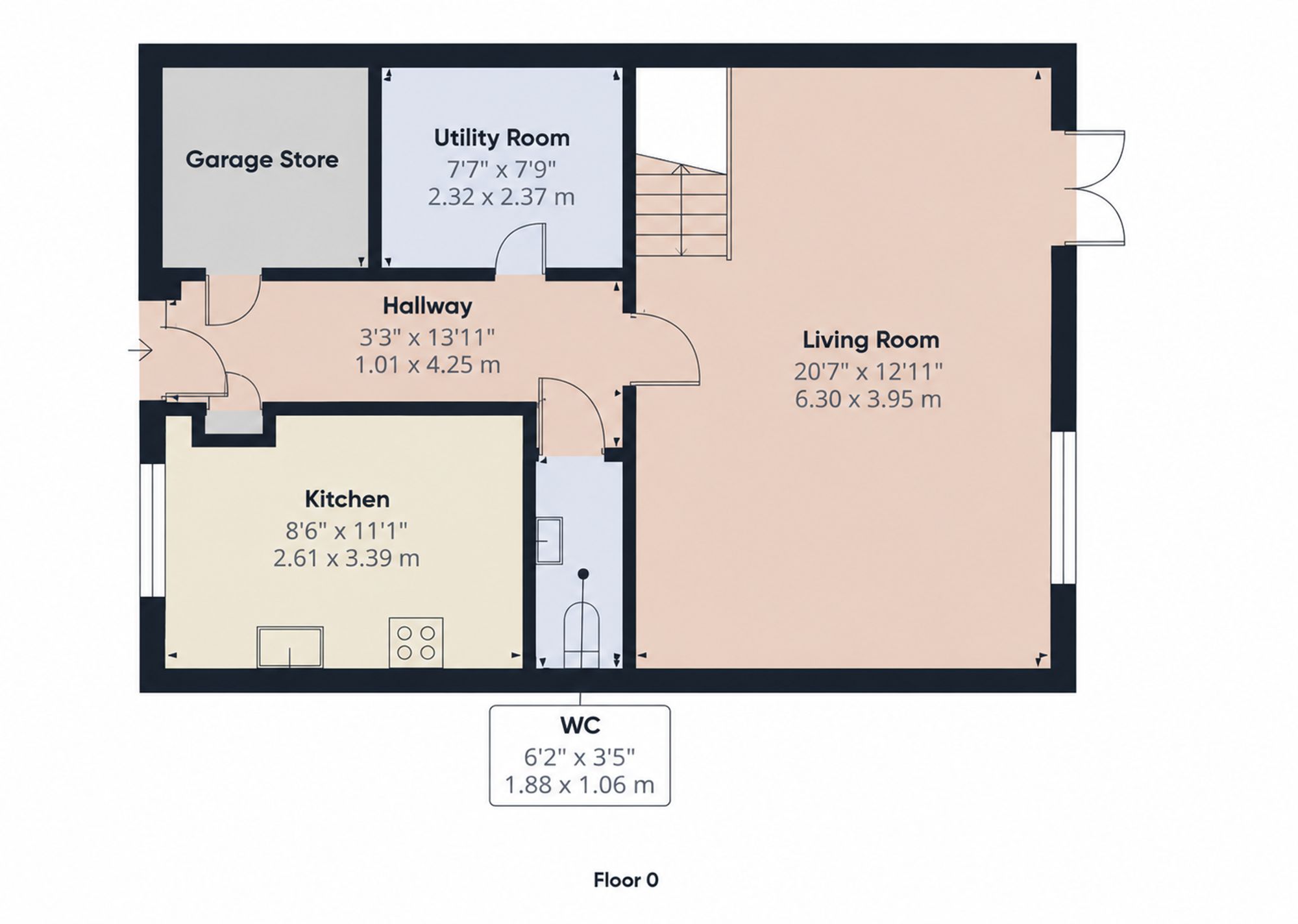 3 bed detached house for sale in Harrow Place, Stafford, ST16 - Property floorplan