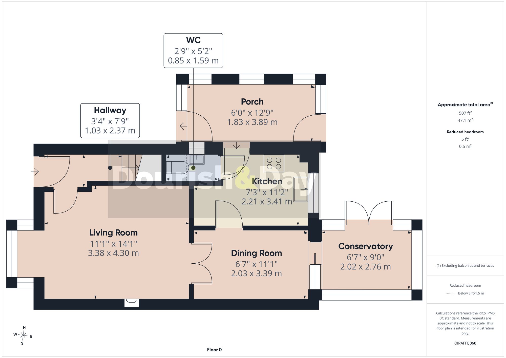 3 bed semi-detached house for sale in Chetwynd Park, Cannock, WS12 - Property floorplan