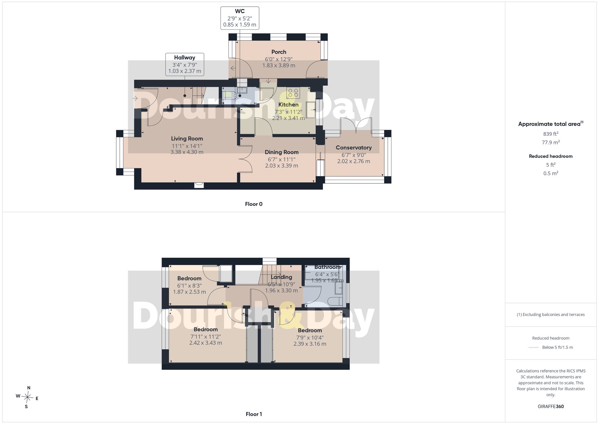 3 bed semi-detached house for sale in Chetwynd Park, Cannock, WS12 - Property floorplan