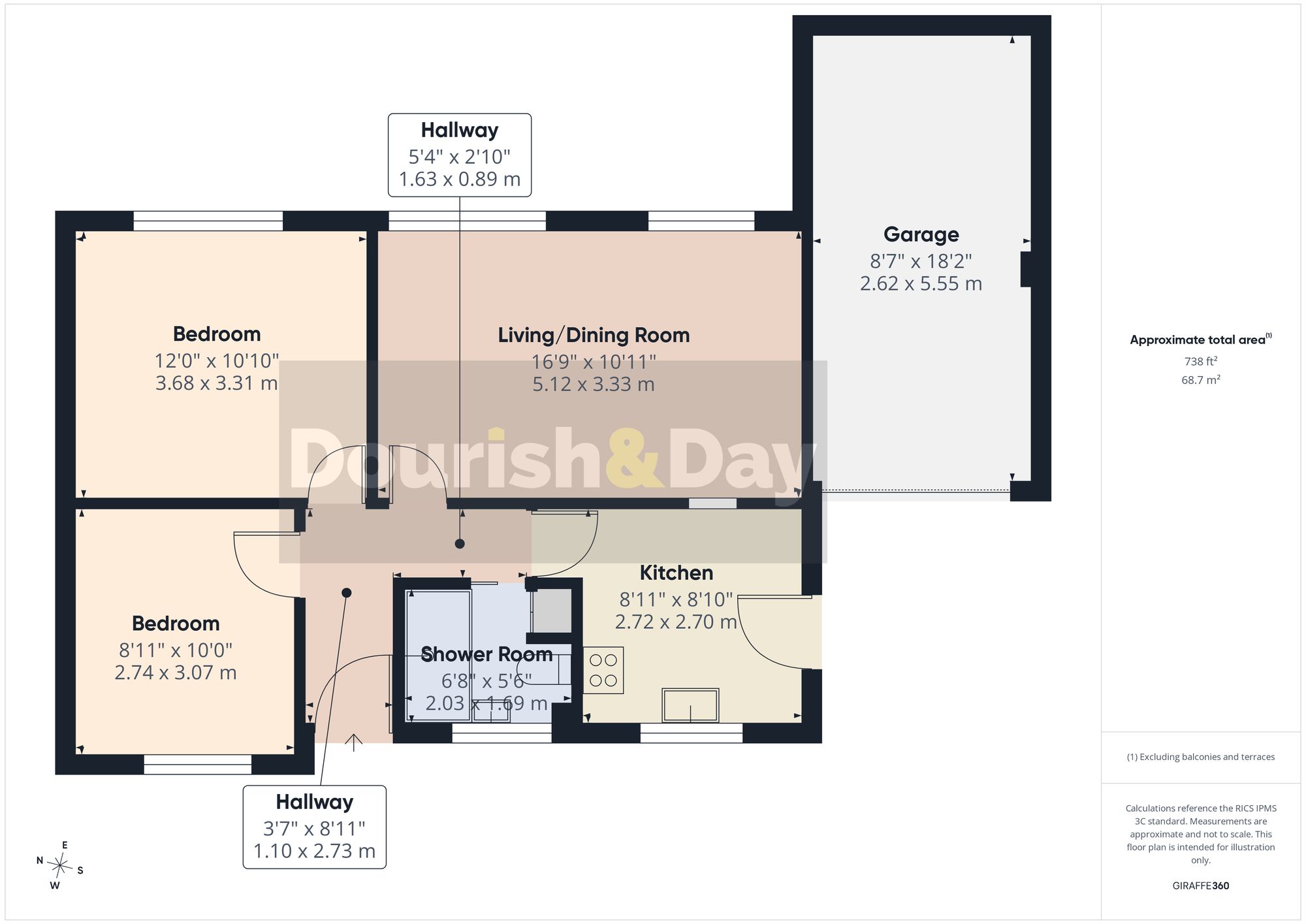2 bed semi-detached house for sale in St. Oswalds Close, Malpas, SY14 - Property floorplan