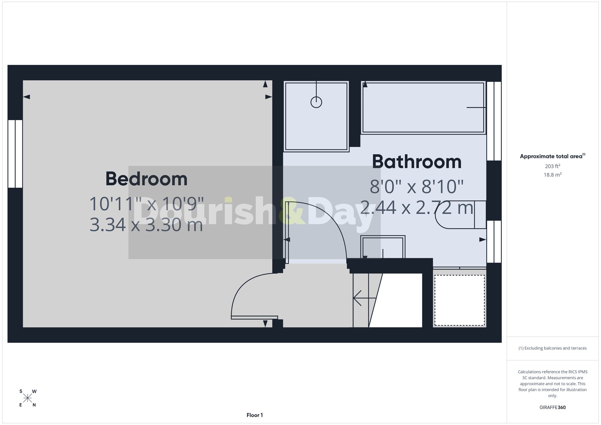 1 bed mid-terraced house to rent in Sandon Road, Stafford, ST16 - Property floorplan