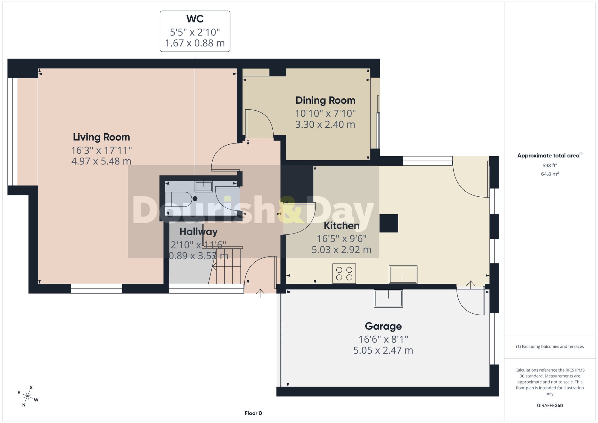 3 bed detached house for sale in Oakley Close, Penkridge, ST19 - Property floorplan