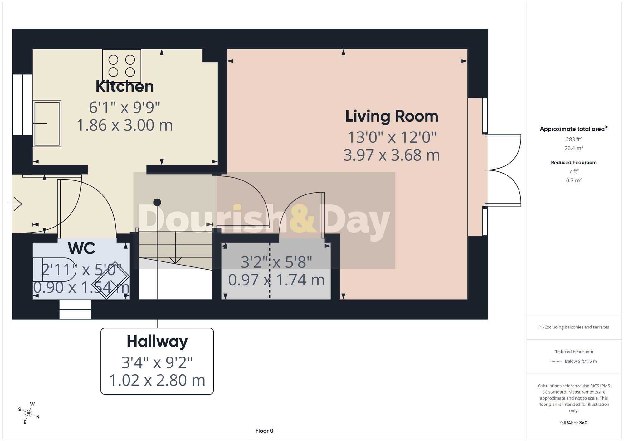 2 bed semi-detached house for sale in Orford Gardens, Stafford, ST16 - Property floorplan
