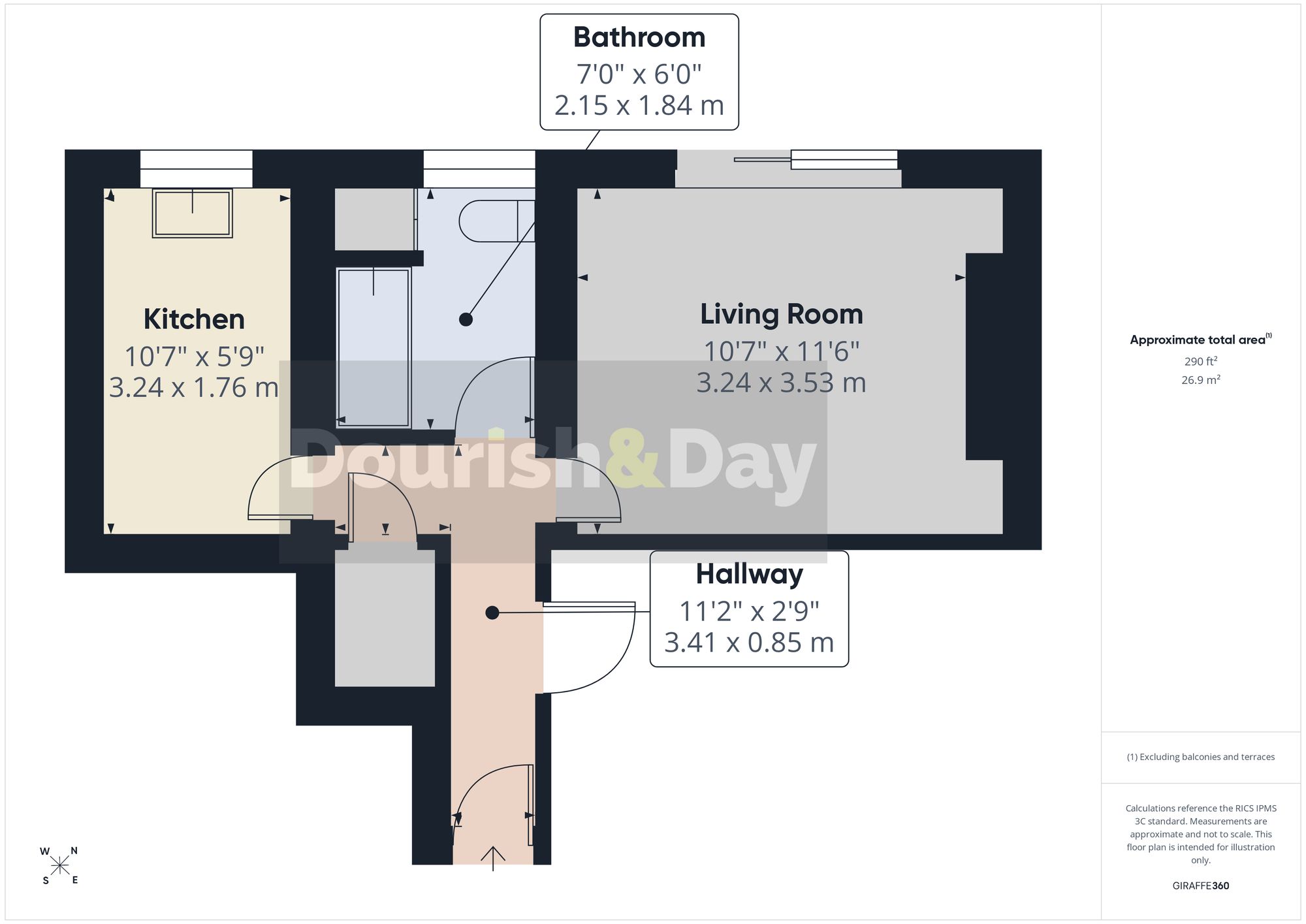 1 bed ground floor flat for sale in Green Close, Stone, ST15 - Property floorplan