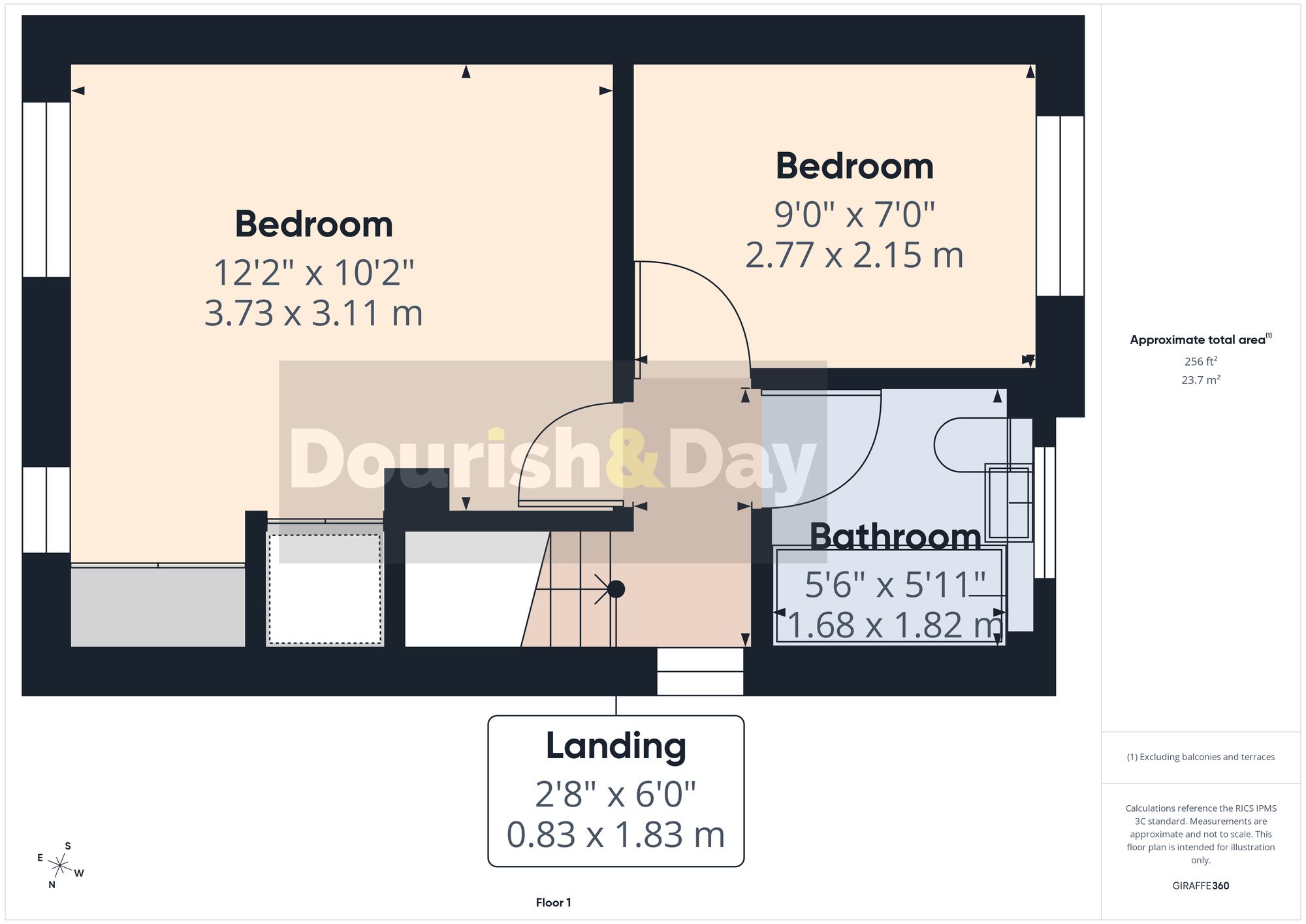 2 bed semi-detached house for sale in Thames Way, Stafford, ST17 - Property floorplan