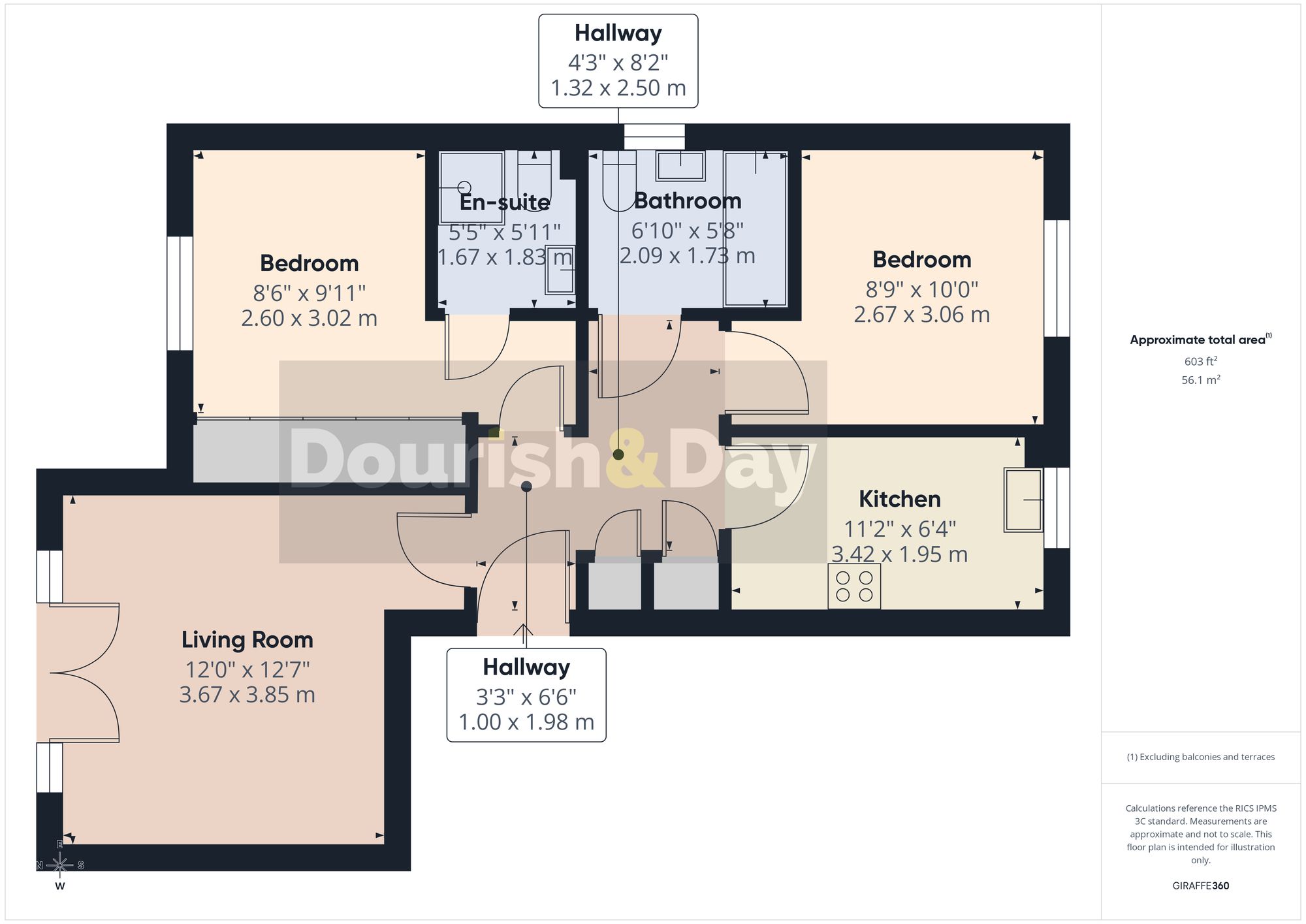 2 bed flat for sale in The Garthlands, Stafford, ST17 - Property floorplan