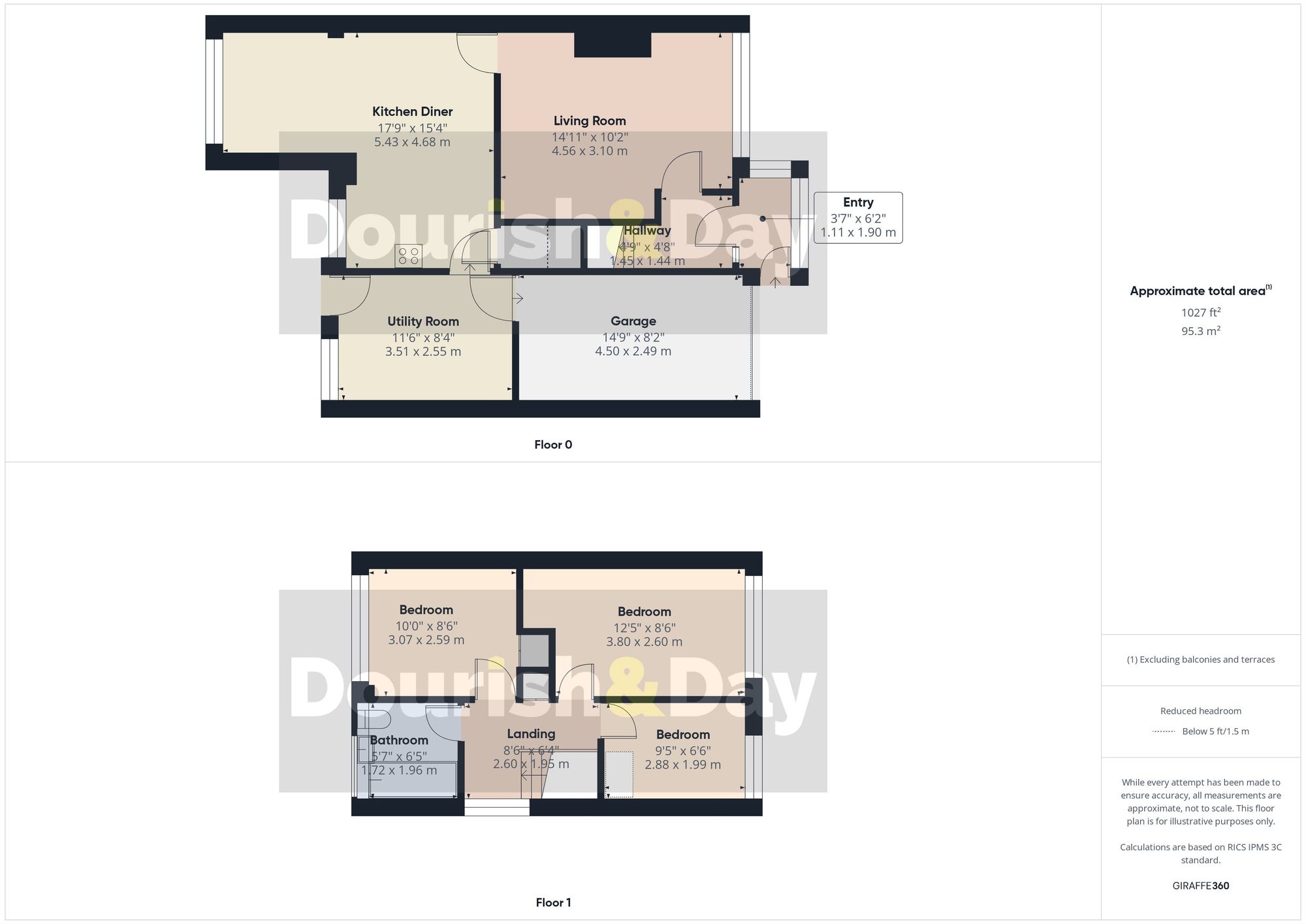3 bed link detached house for sale in Bradshaw Way, Stafford, ST16 - Property floorplan
