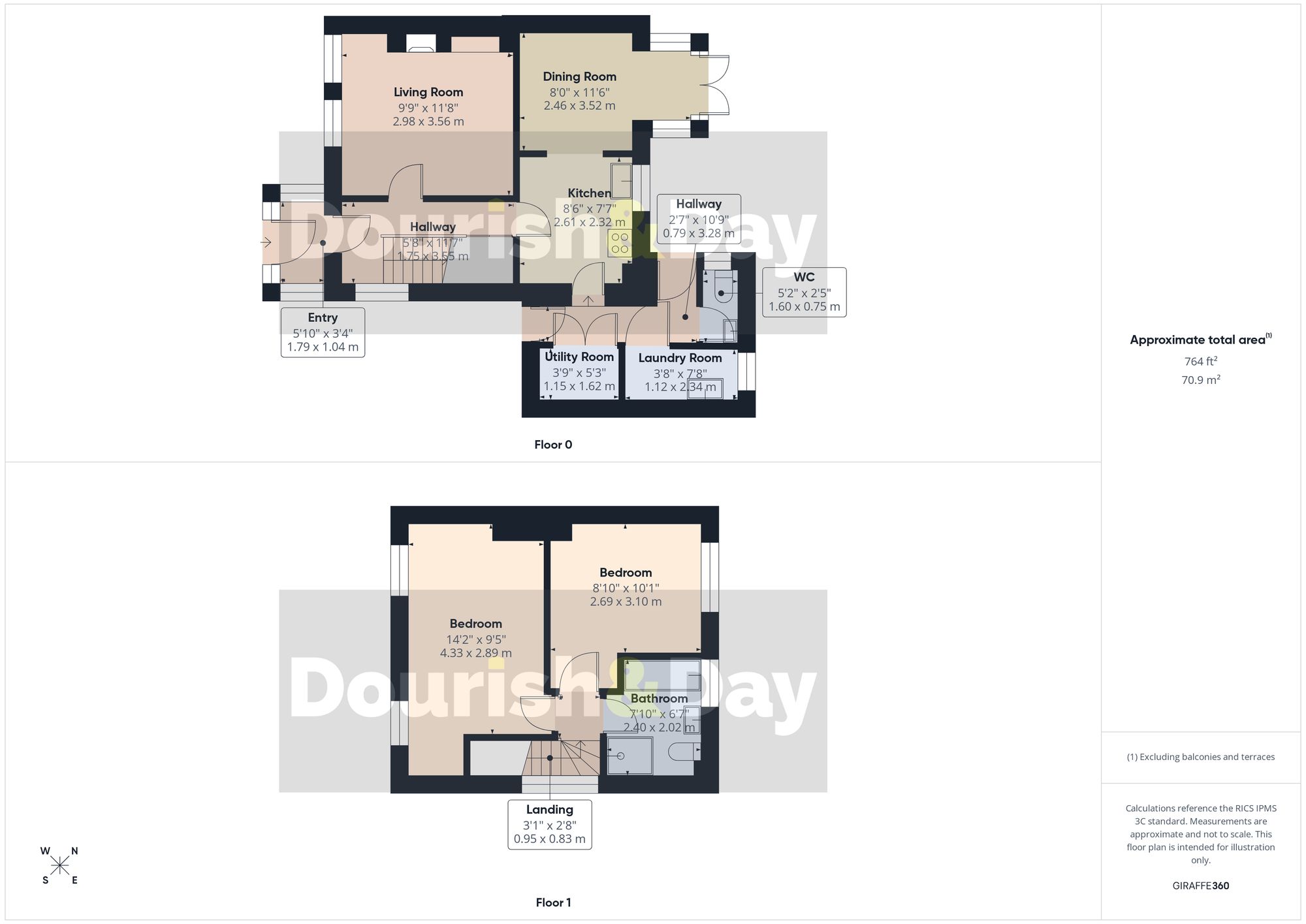 2 bed semi-detached house for sale in Oak Road, Brewood, ST19 - Property floorplan