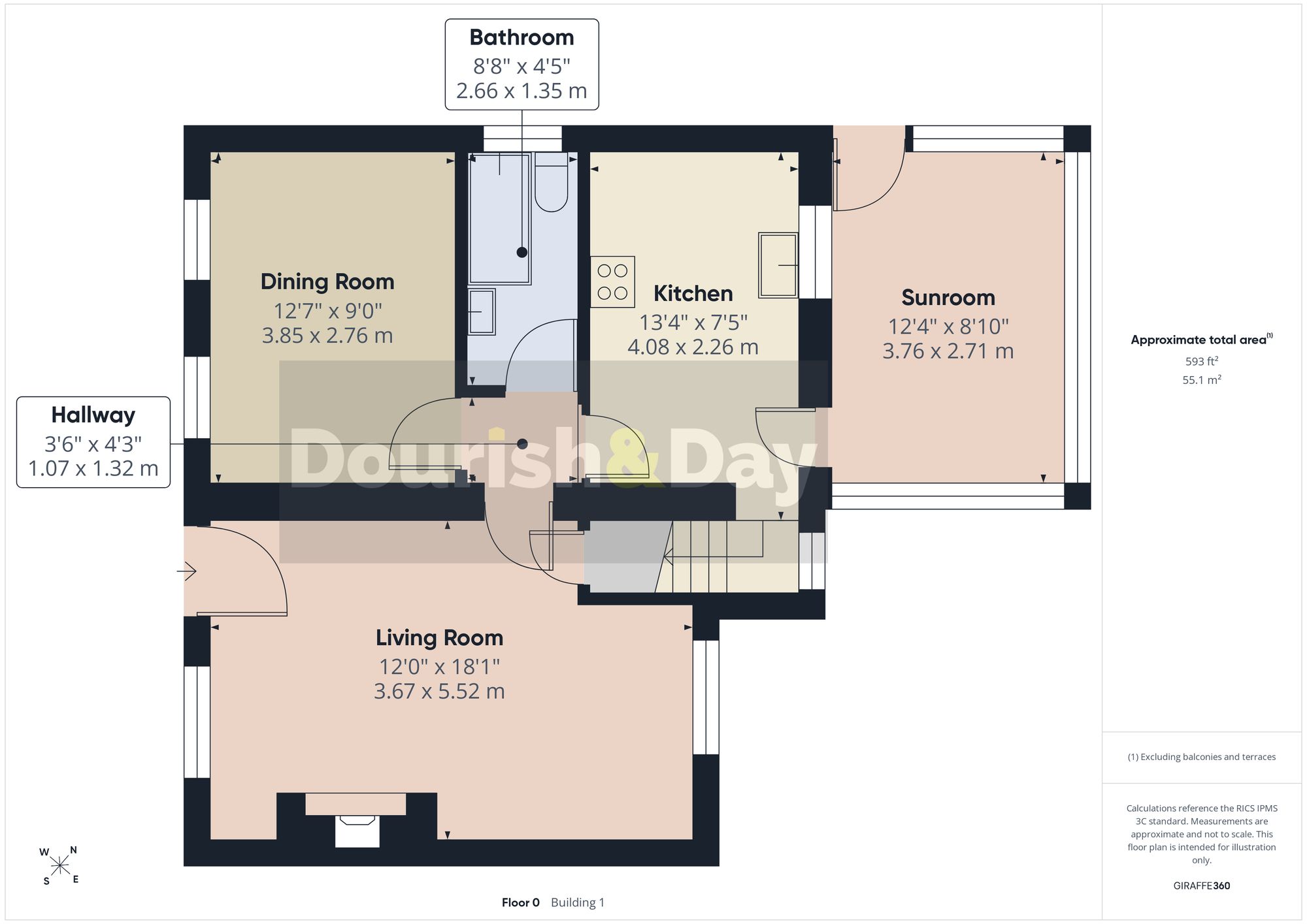 3 bed semi-detached house for sale in Wet Lane, Tilston, SY14 - Property floorplan