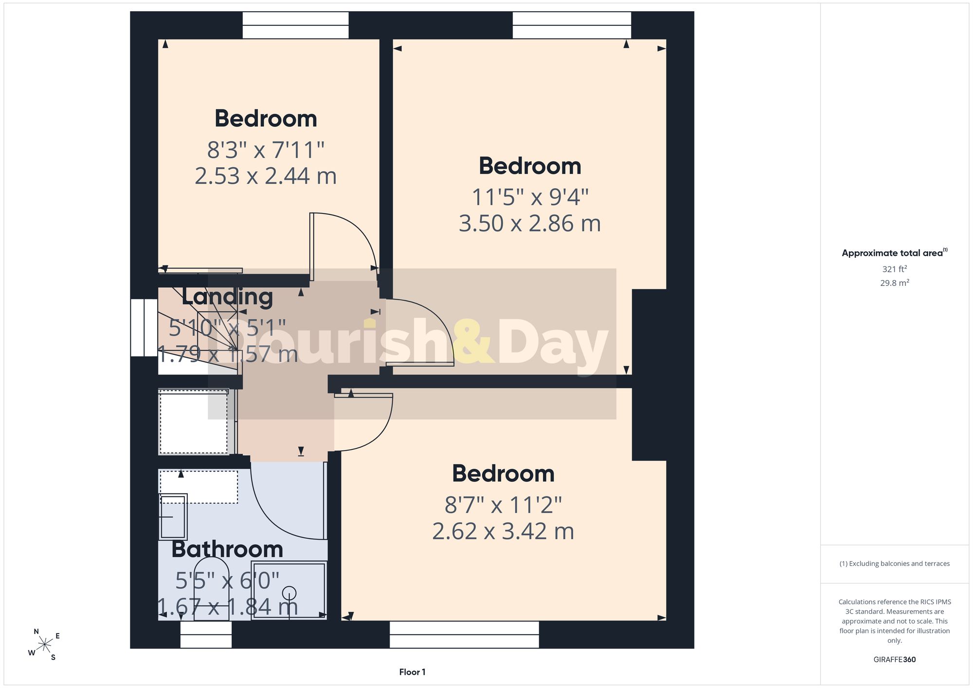 3 bed semi-detached house for sale in Talbot Crescent, Whitchurch, SY13 - Property floorplan
