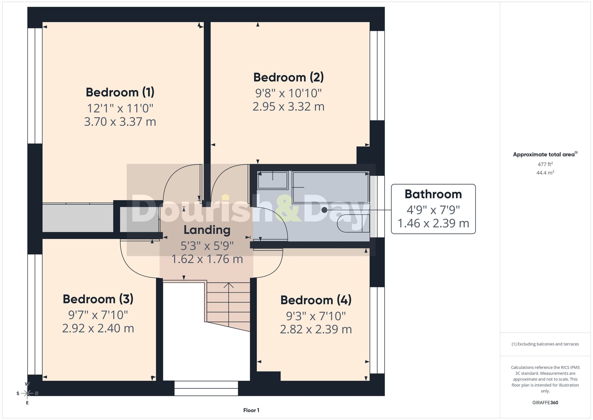 4 bed detached house for sale in Felden Close, Stafford, ST16 - Property floorplan