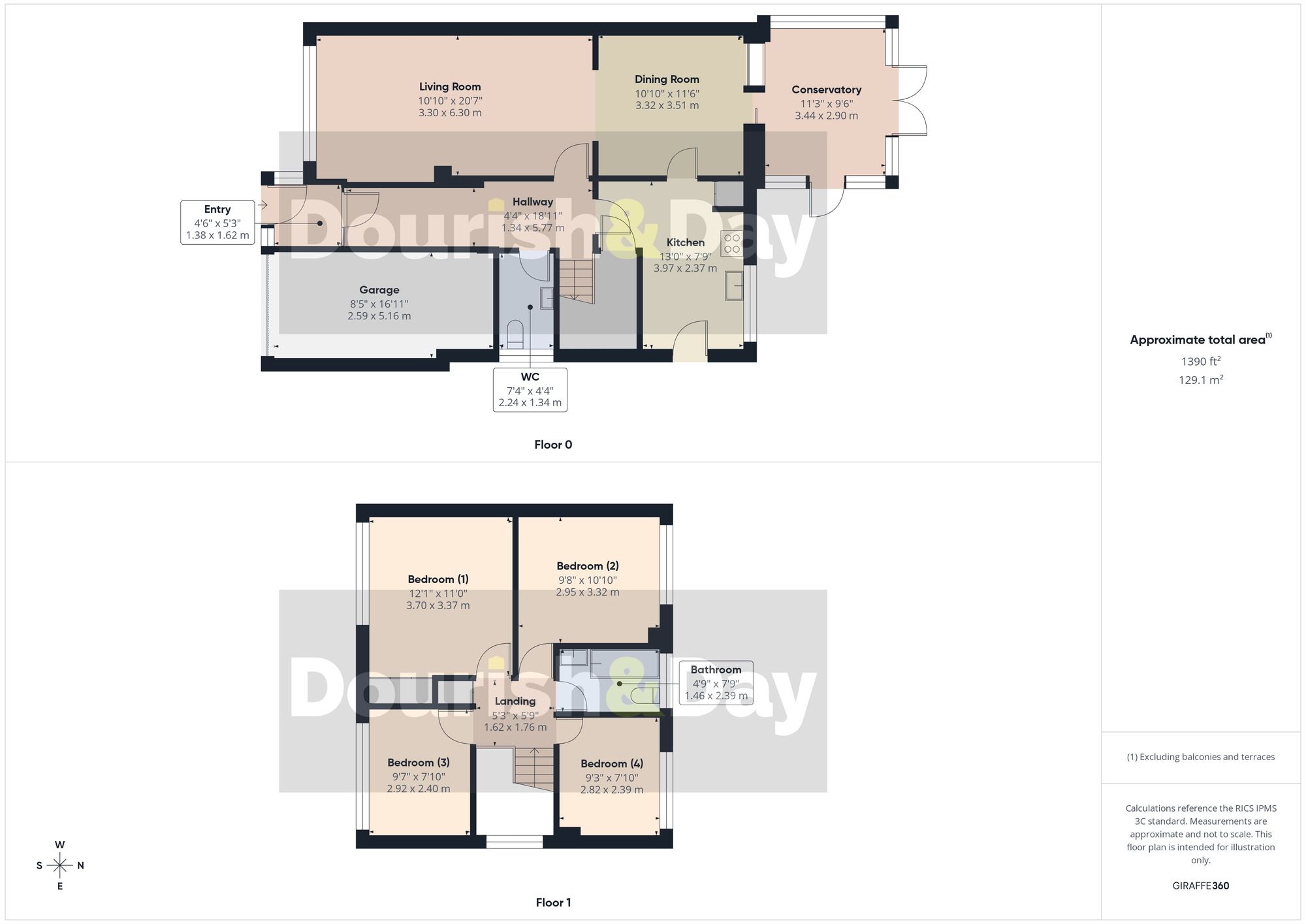 4 bed detached house for sale in Felden Close, Stafford, ST16 - Property floorplan