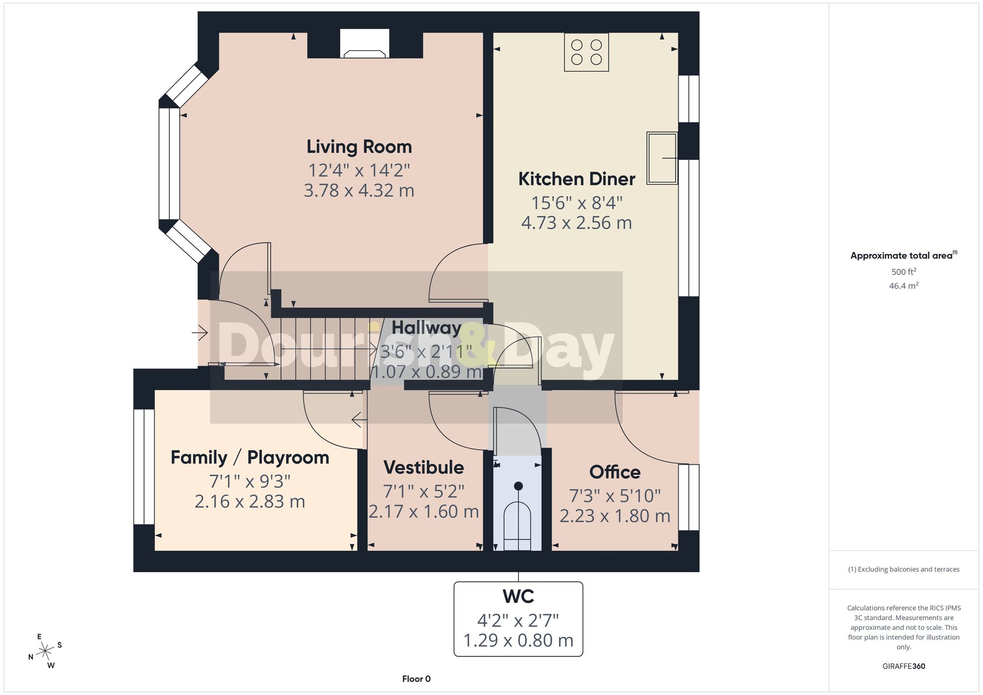 2 bed semi-detached house for sale in Woodstock Road, Stafford, ST17 - Property floorplan