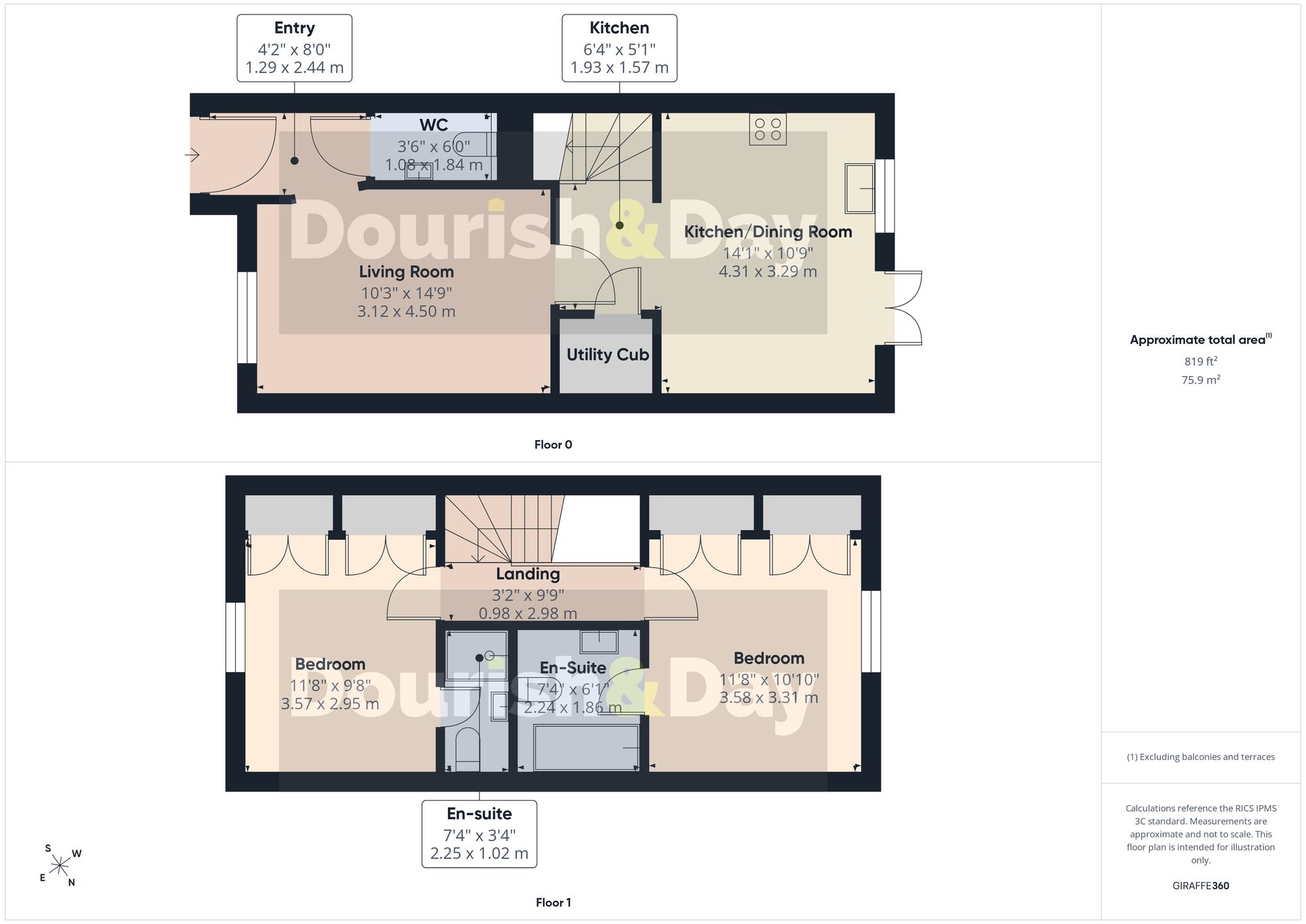 2 bed terraced house for sale in Wilson Meadow, Calverhall, SY13 - Property floorplan