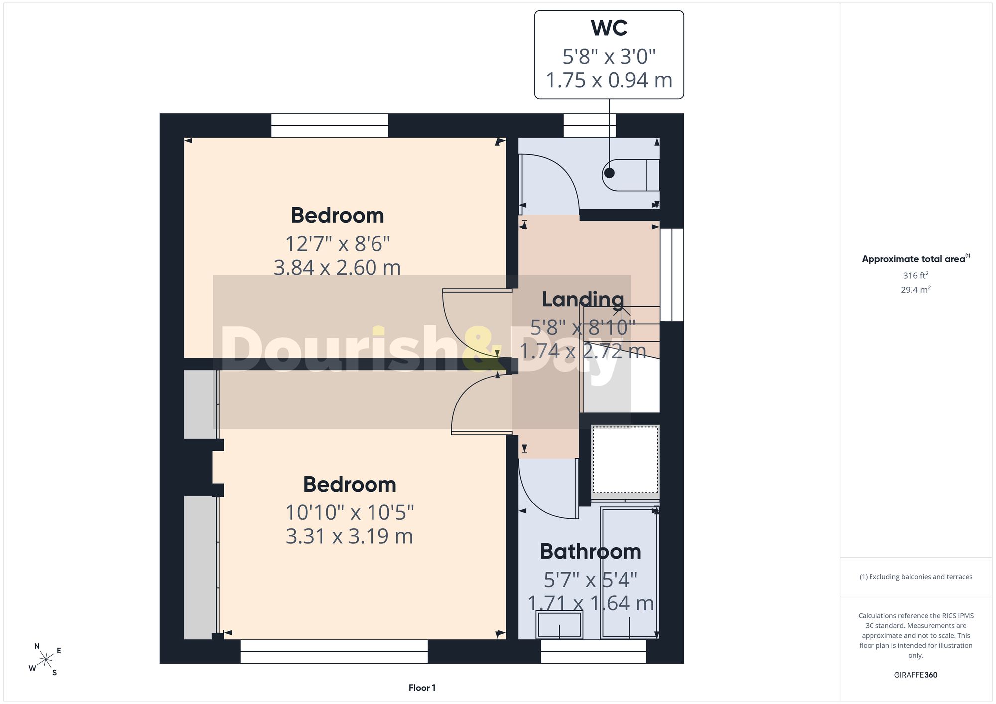 2 bed semi-detached house for sale in Southwell Estate, Eccleshall, ST21 - Property floorplan