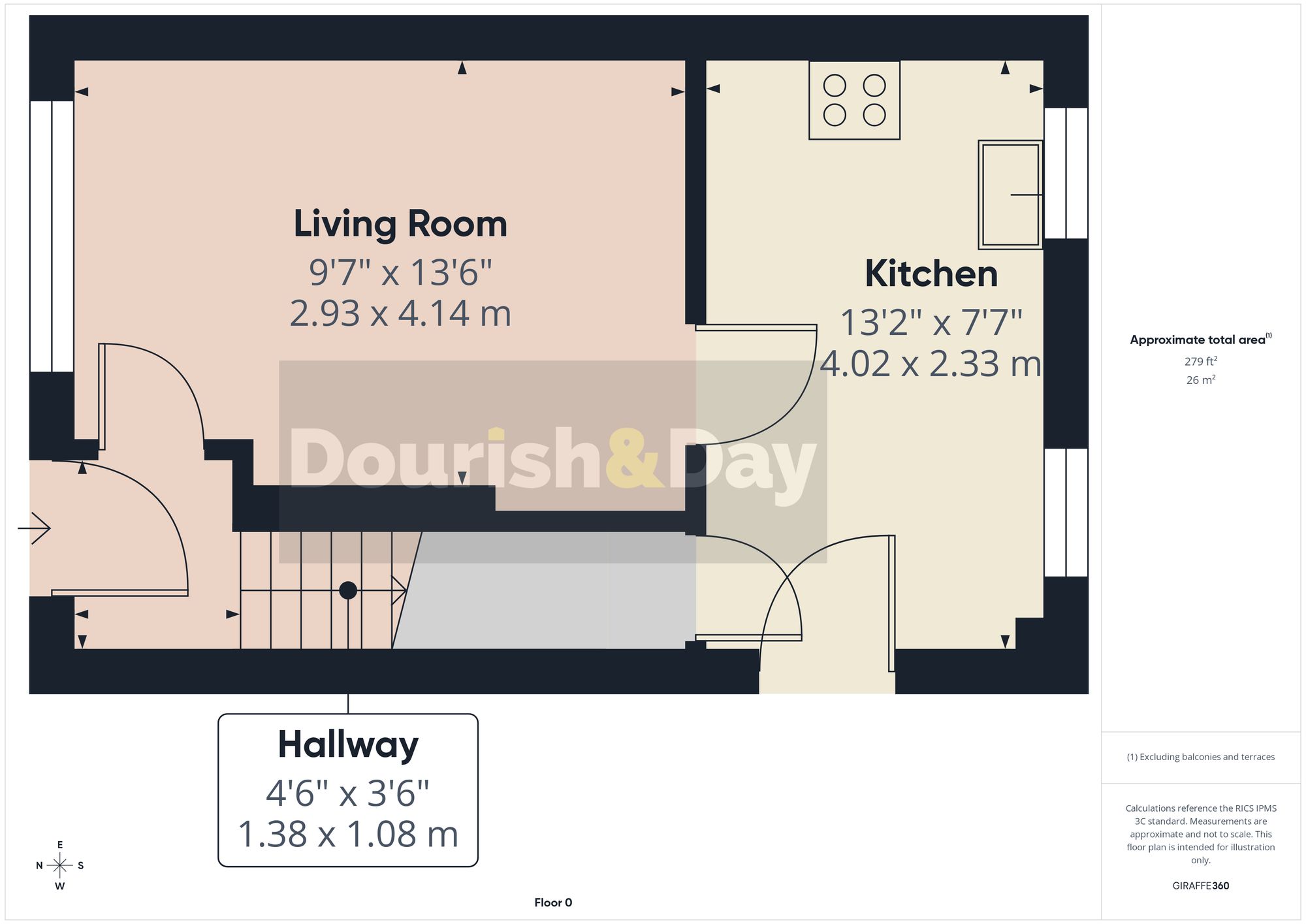 2 bed semi-detached house for sale in Torridge Drive, Stafford, ST17 - Property floorplan